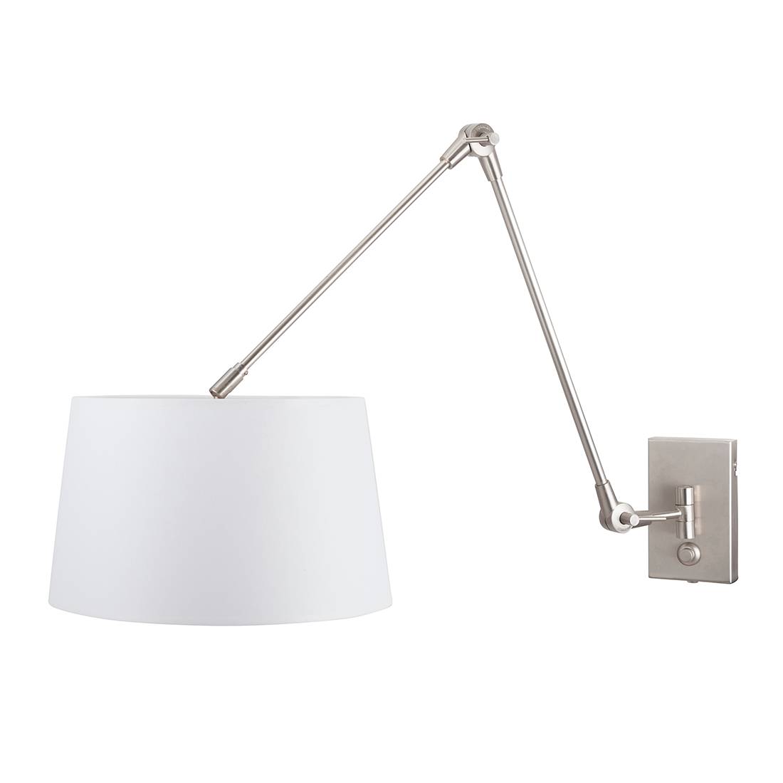 Gramineus Wandleuchten-Armatur Nickel matt 1-flammig