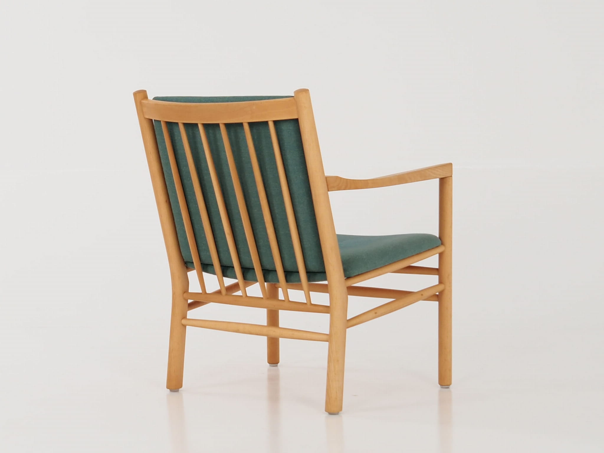 Vintage Stuhl Buchenholz Grün 1970er Jahre