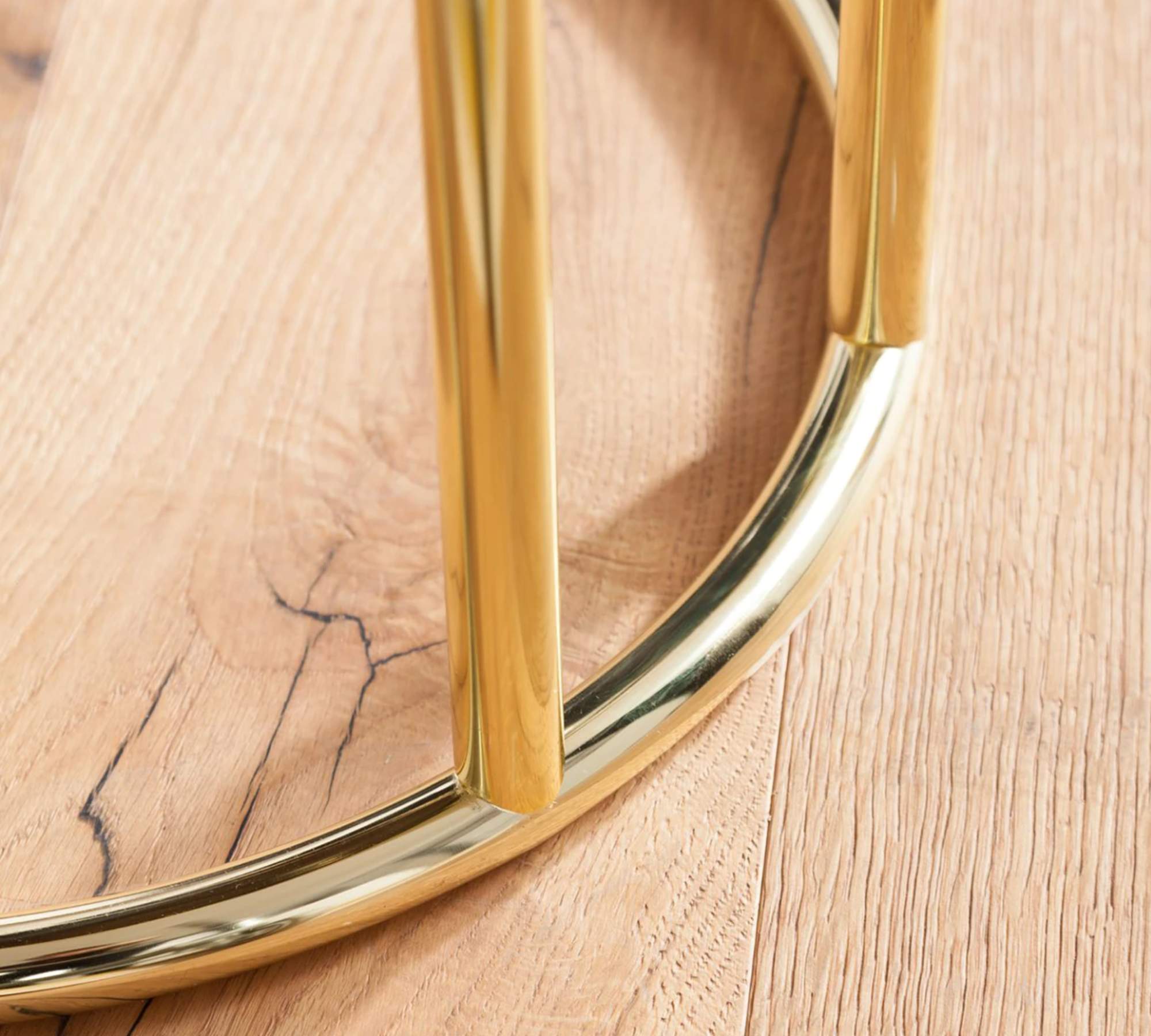 Beistelltisch Glas Metall Schwarz Gold
