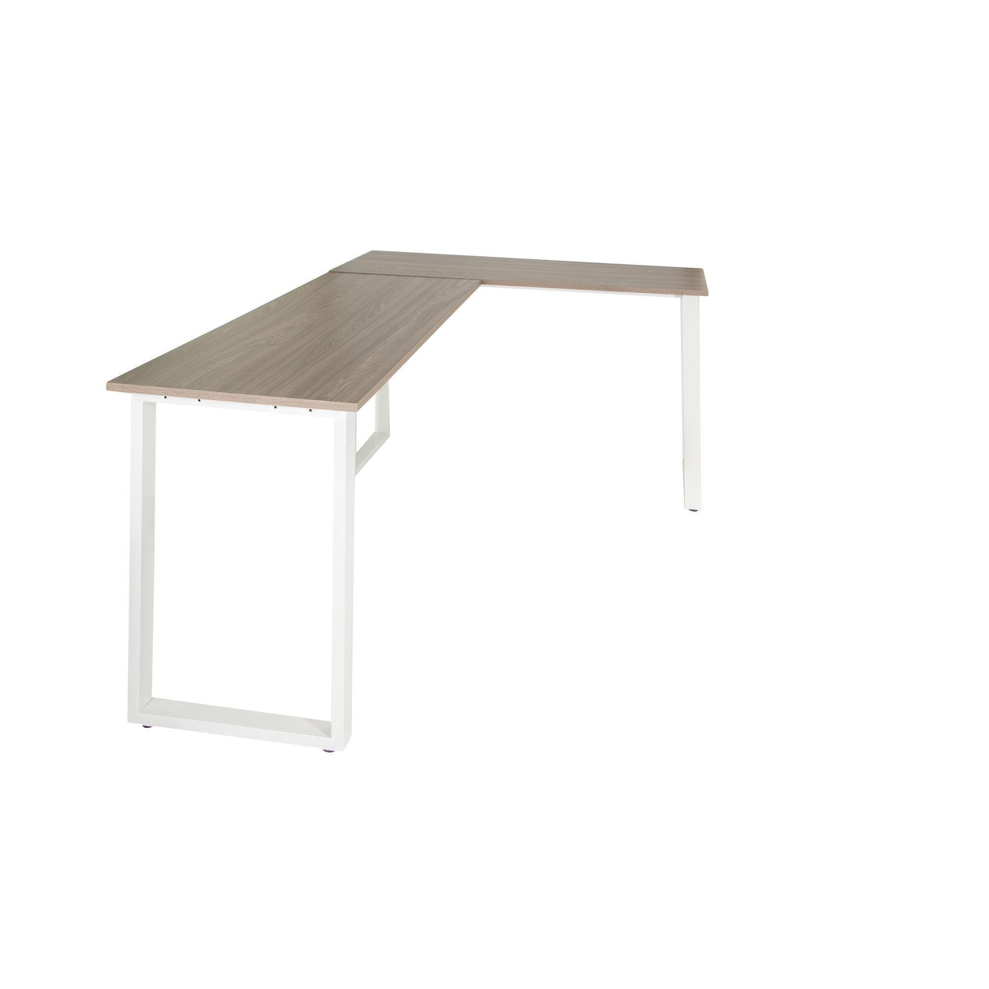 Workspace Basic I Scrivania angolare Legno Grigio