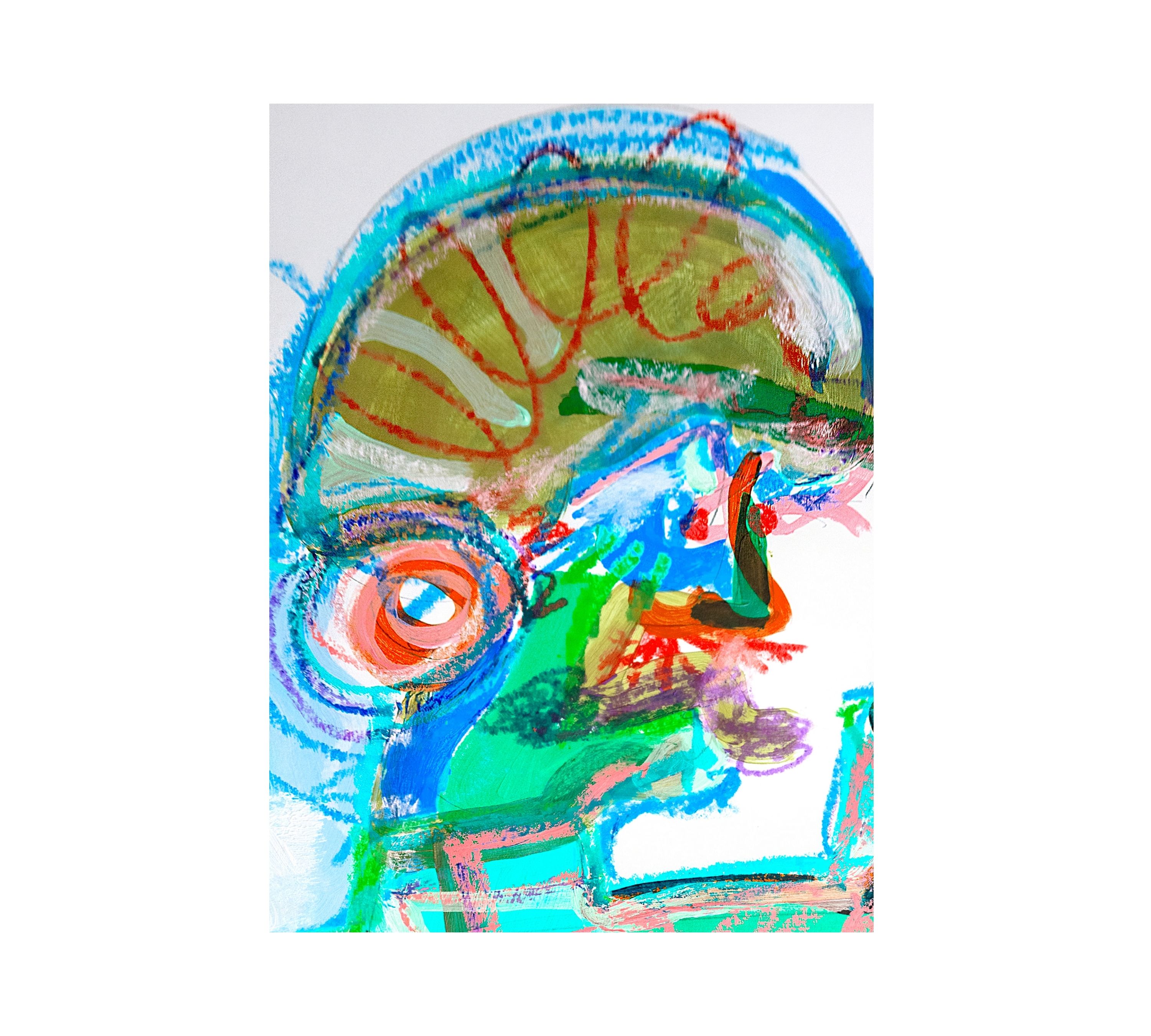 A Real Man Art Print Multicolored