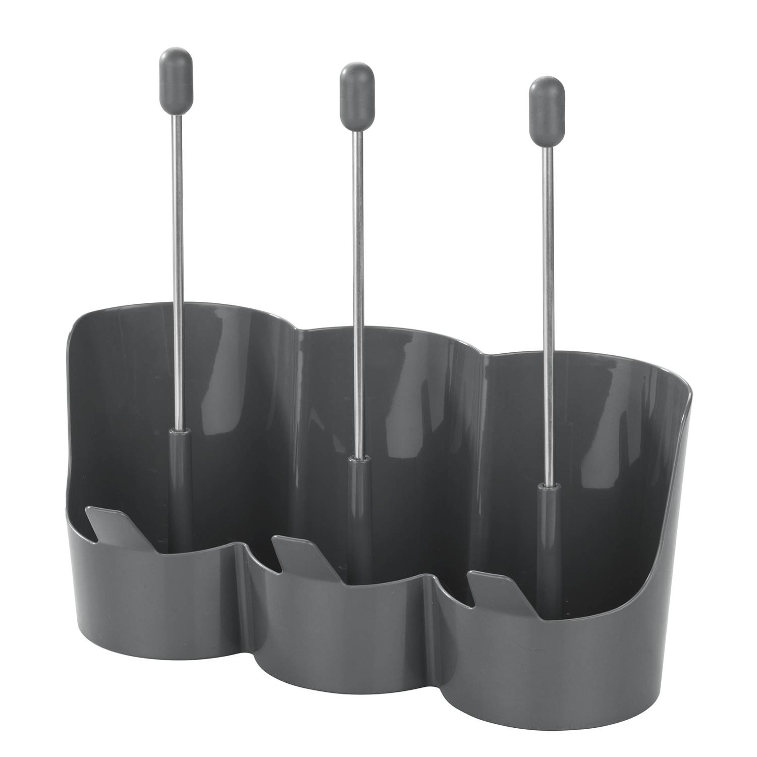 Filia Flaschenhalter Edelstahl Bambus Silber Matt