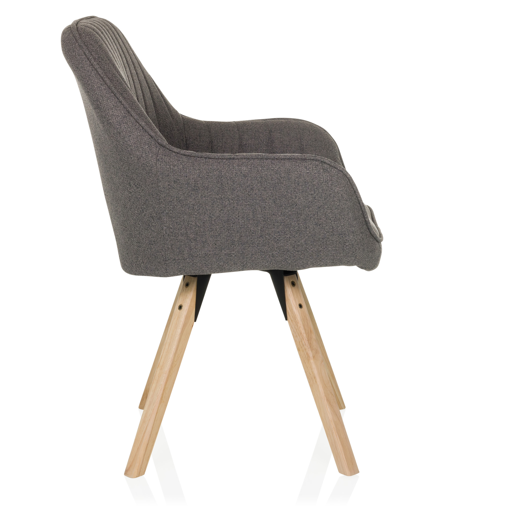 Scandi Soft Dining Chair Swivel Dark Grey