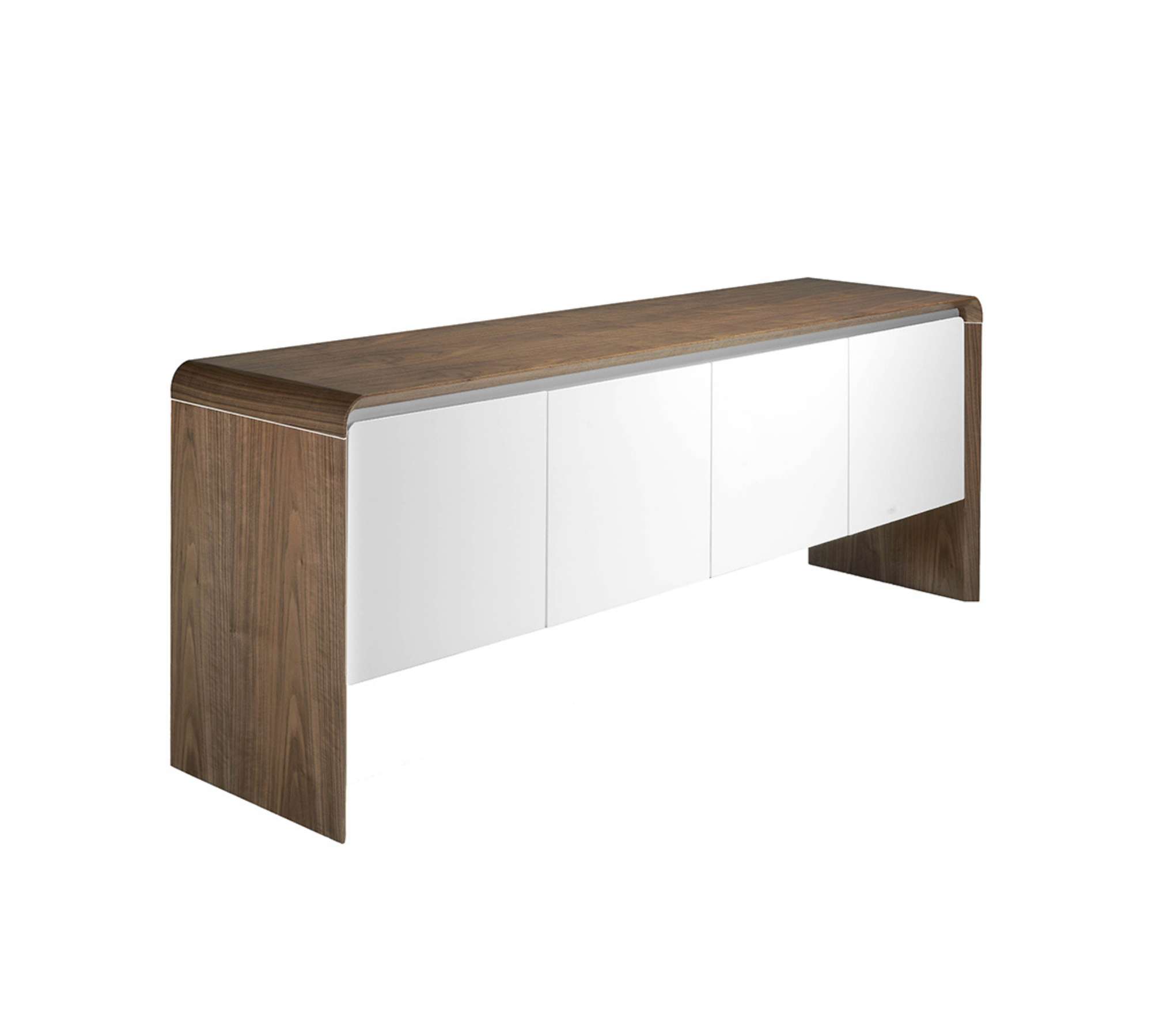 Sideboard Nussbaumholz Weiß