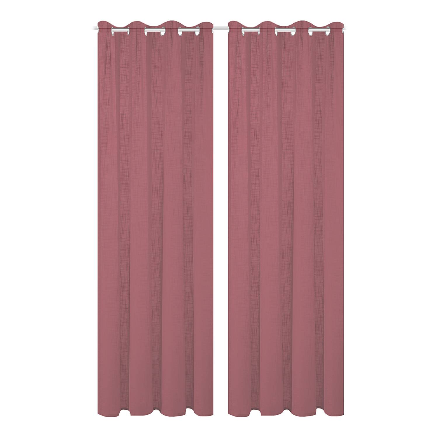 Ösenschal Softy 2er-Set Polyester Beere 140 x 225 cm