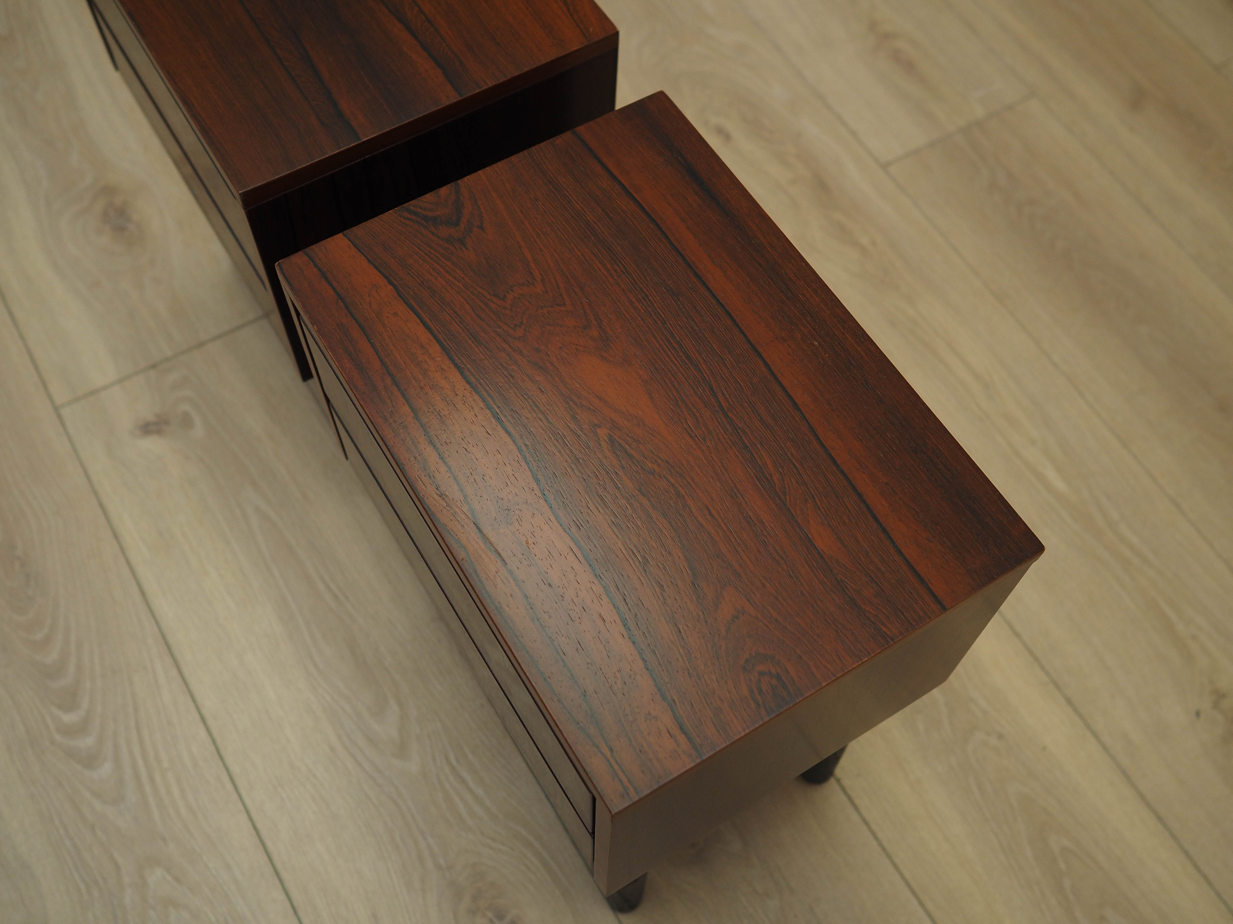 Nachttisch-Set 2-teilig Palisanderholz 1970er Jahre
