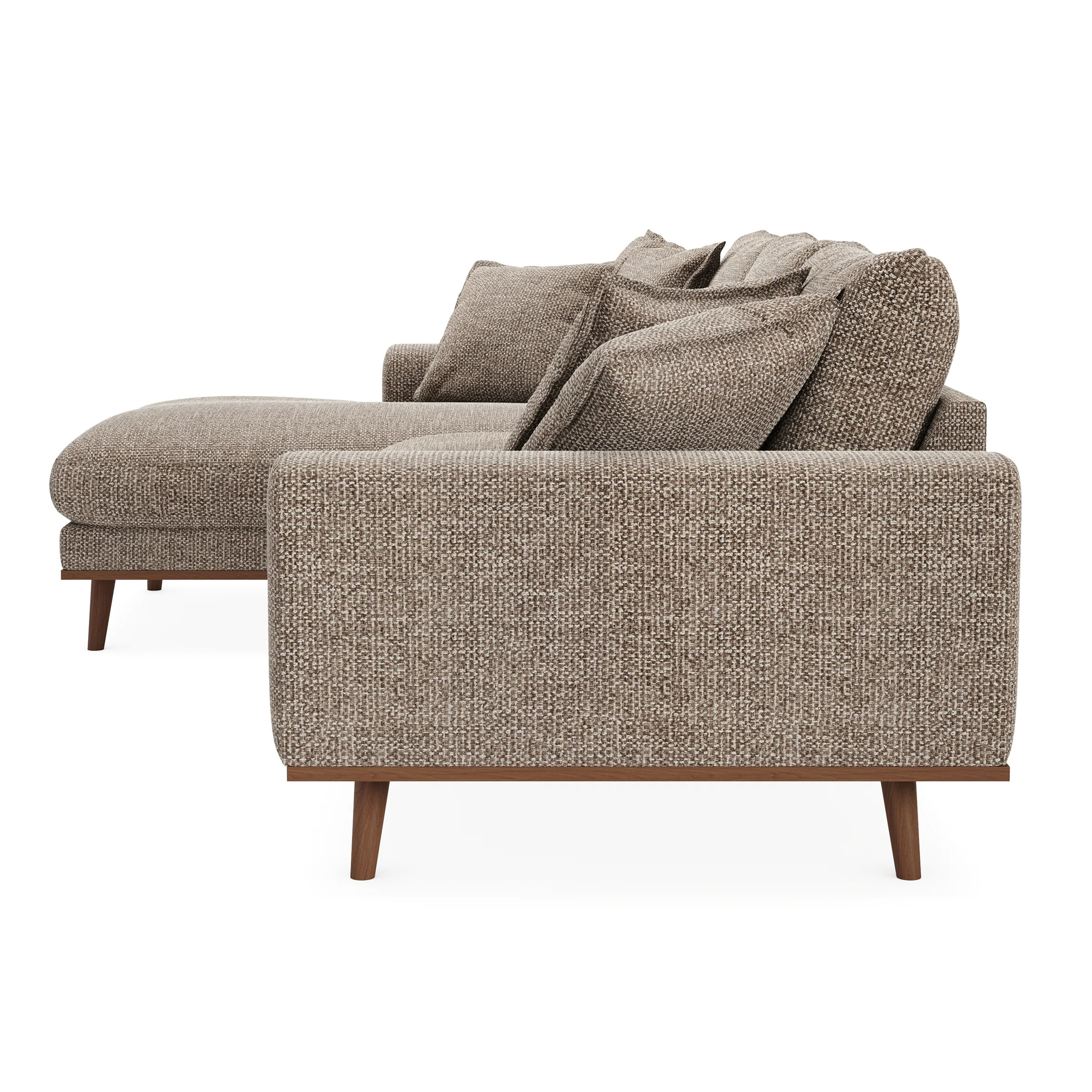 Ecksofa Harper 3-Sitzer Links Hellbraun
