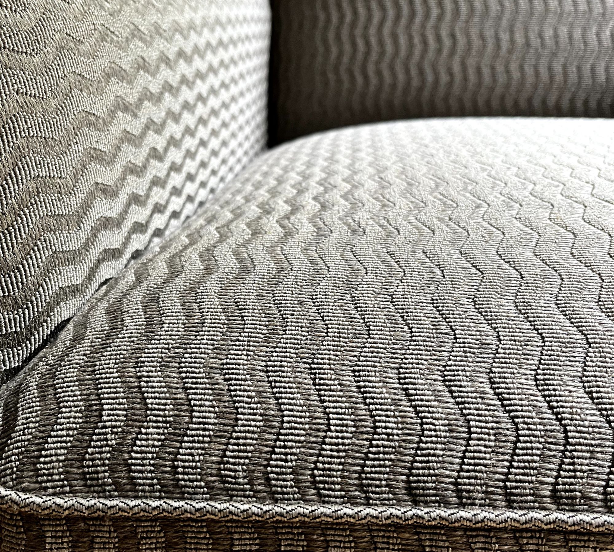 2x Sessel Textil Holz Grau