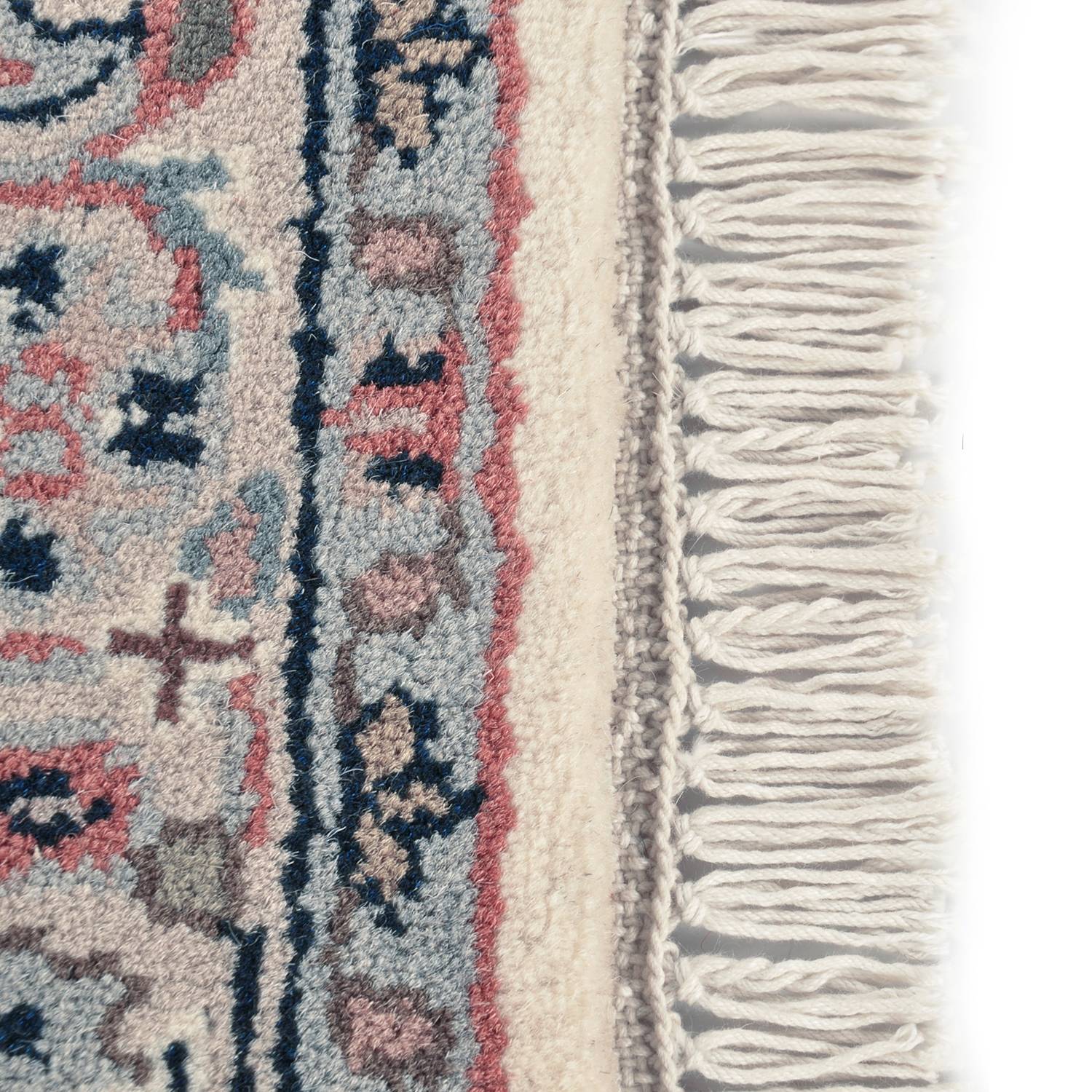 Benares Isfahan Teppich Schurwolle Beige 70 x 140 cm
