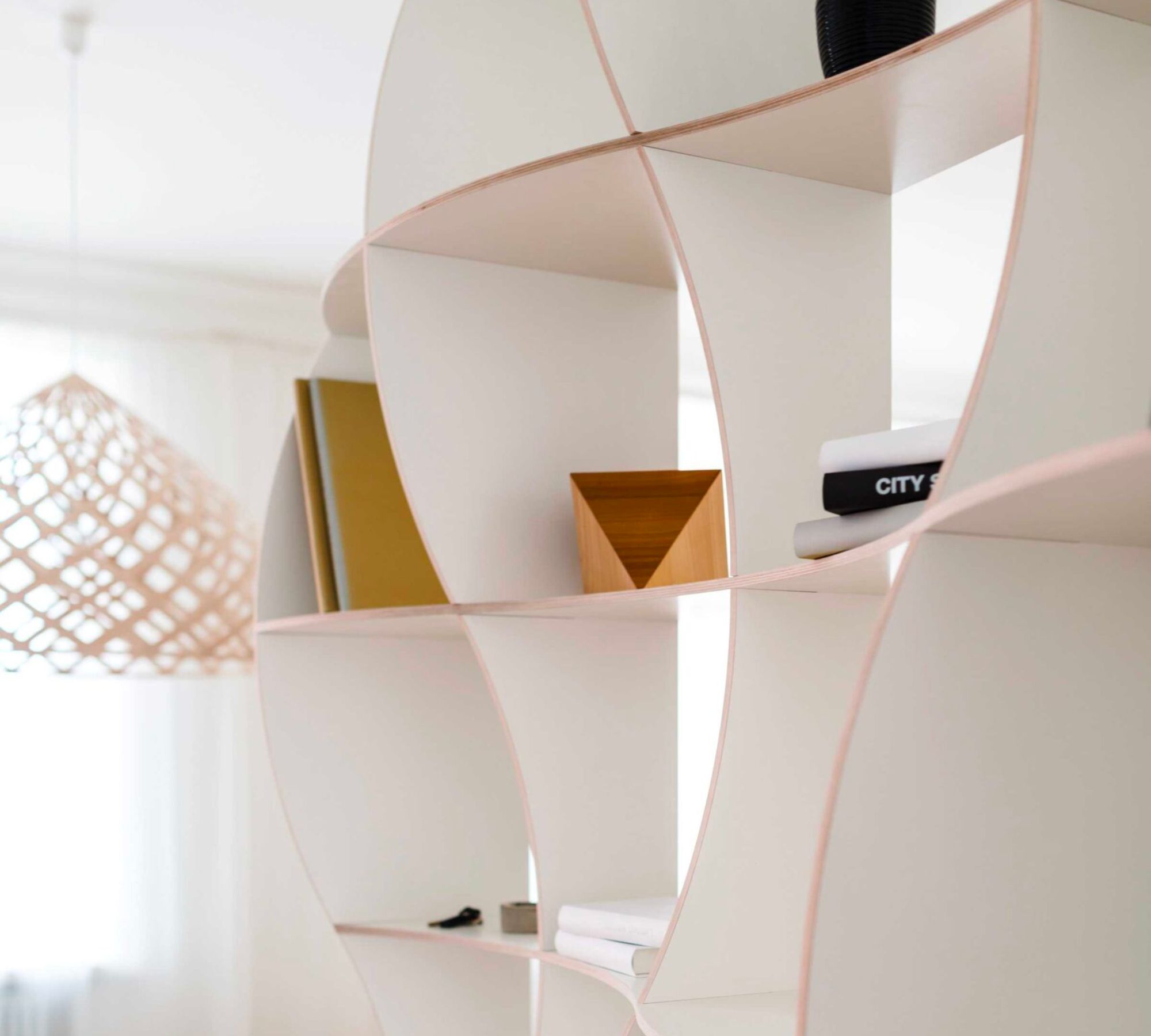 DUNE Bookshelf L Wood White