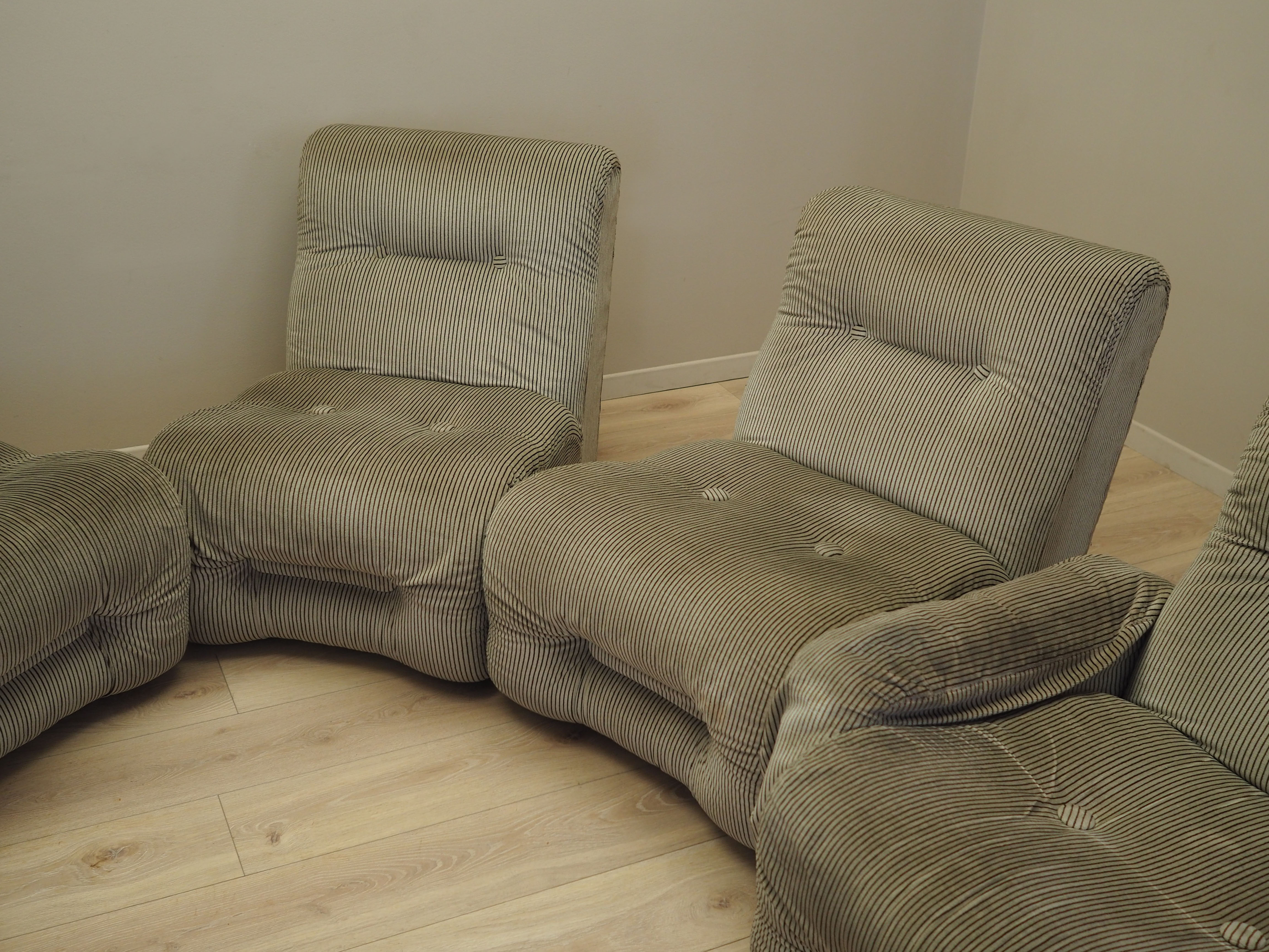 Modulares Sofa Grau 1960er Jahre
