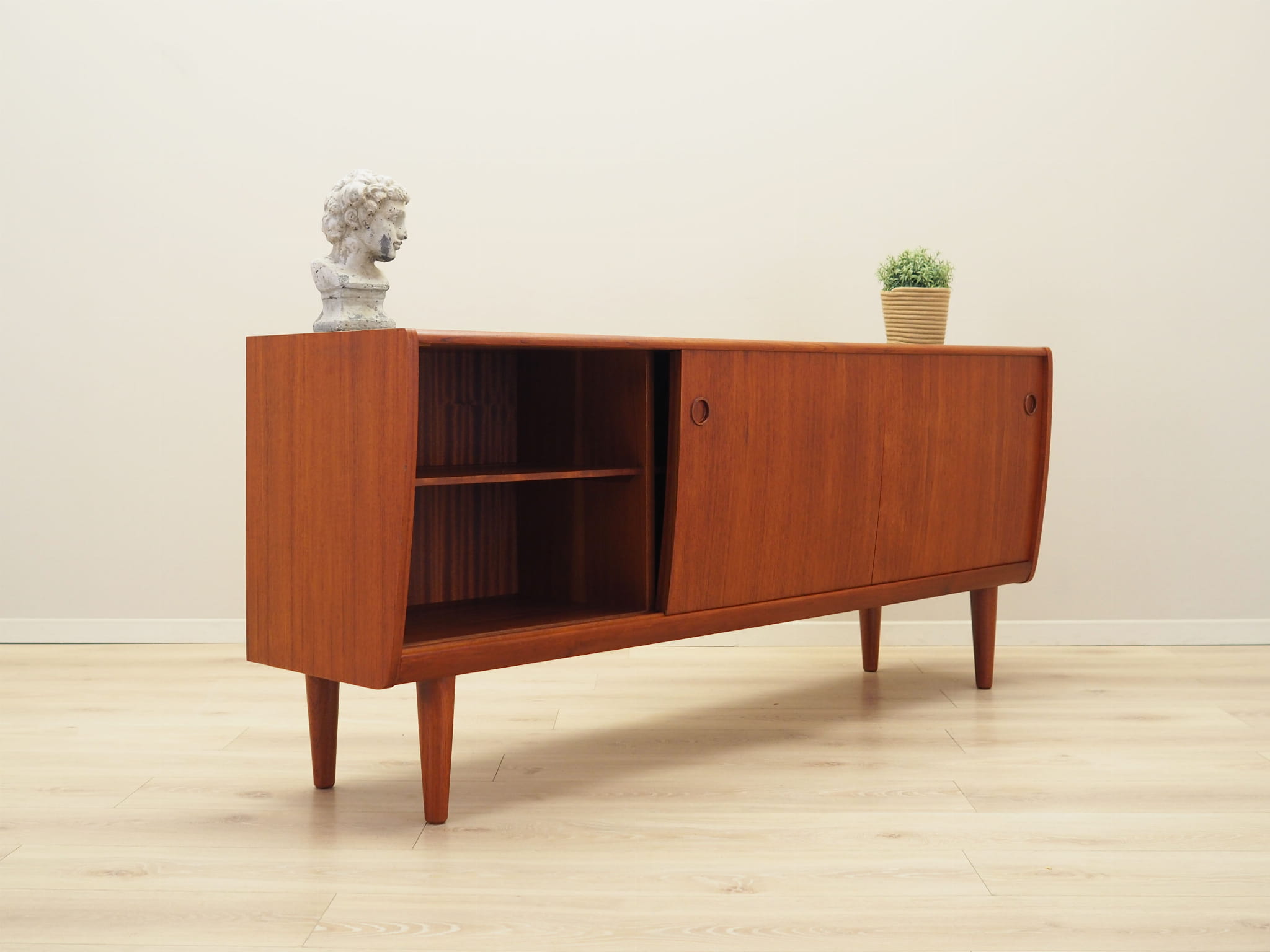 Vintage Sideboard Teakholz Braun 1970er Jahre