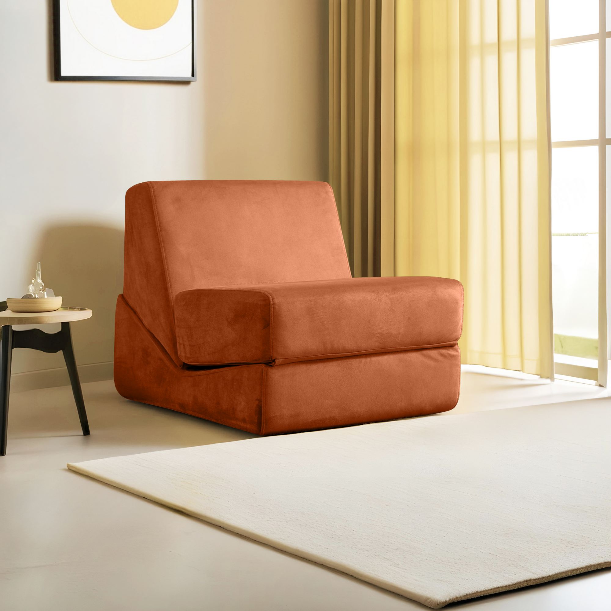 Origami Sessel Chaiselongue Umwandelbar Orange