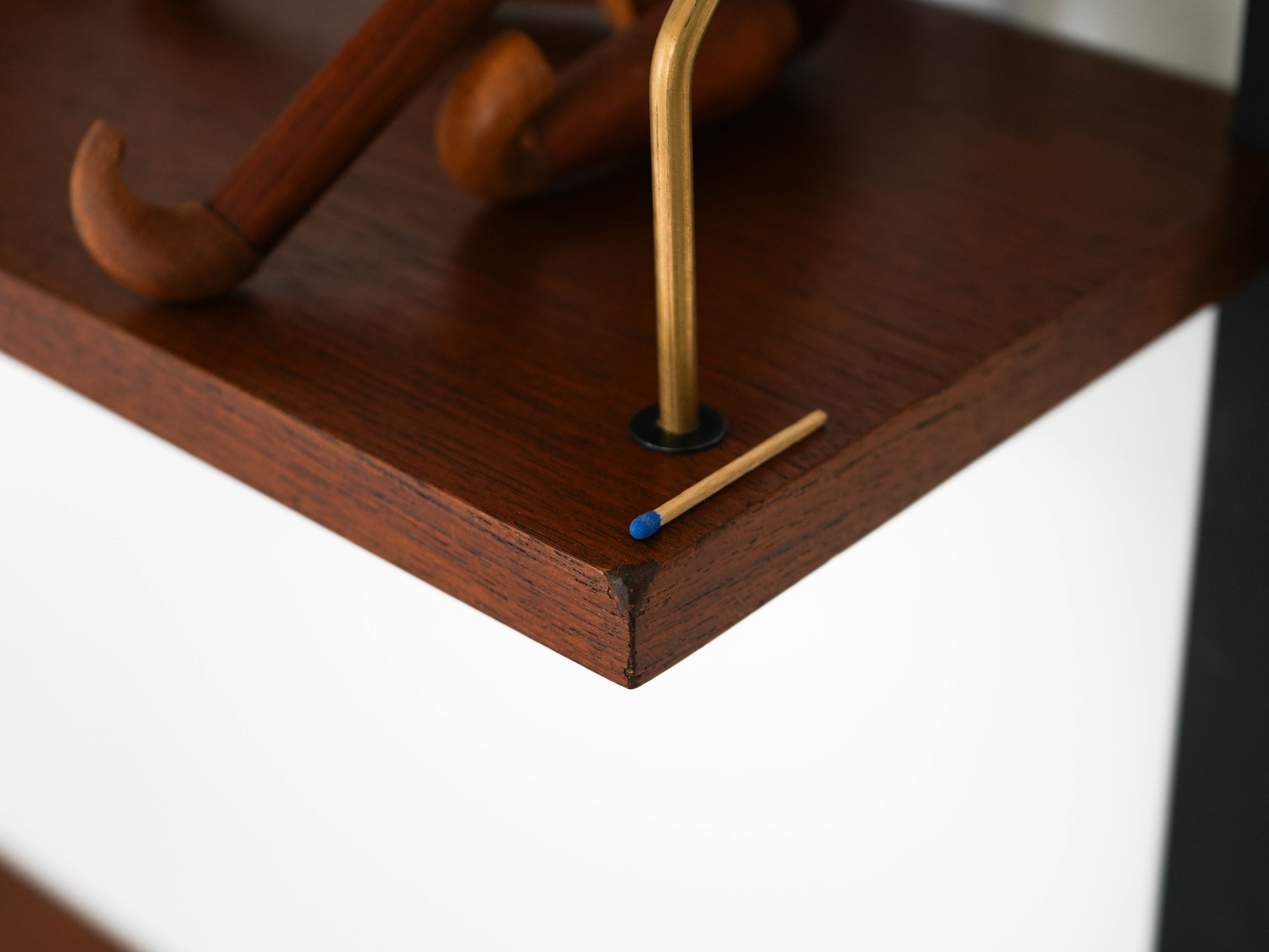 Teak-Wandmöbel PS System Braun 1960er Jahre