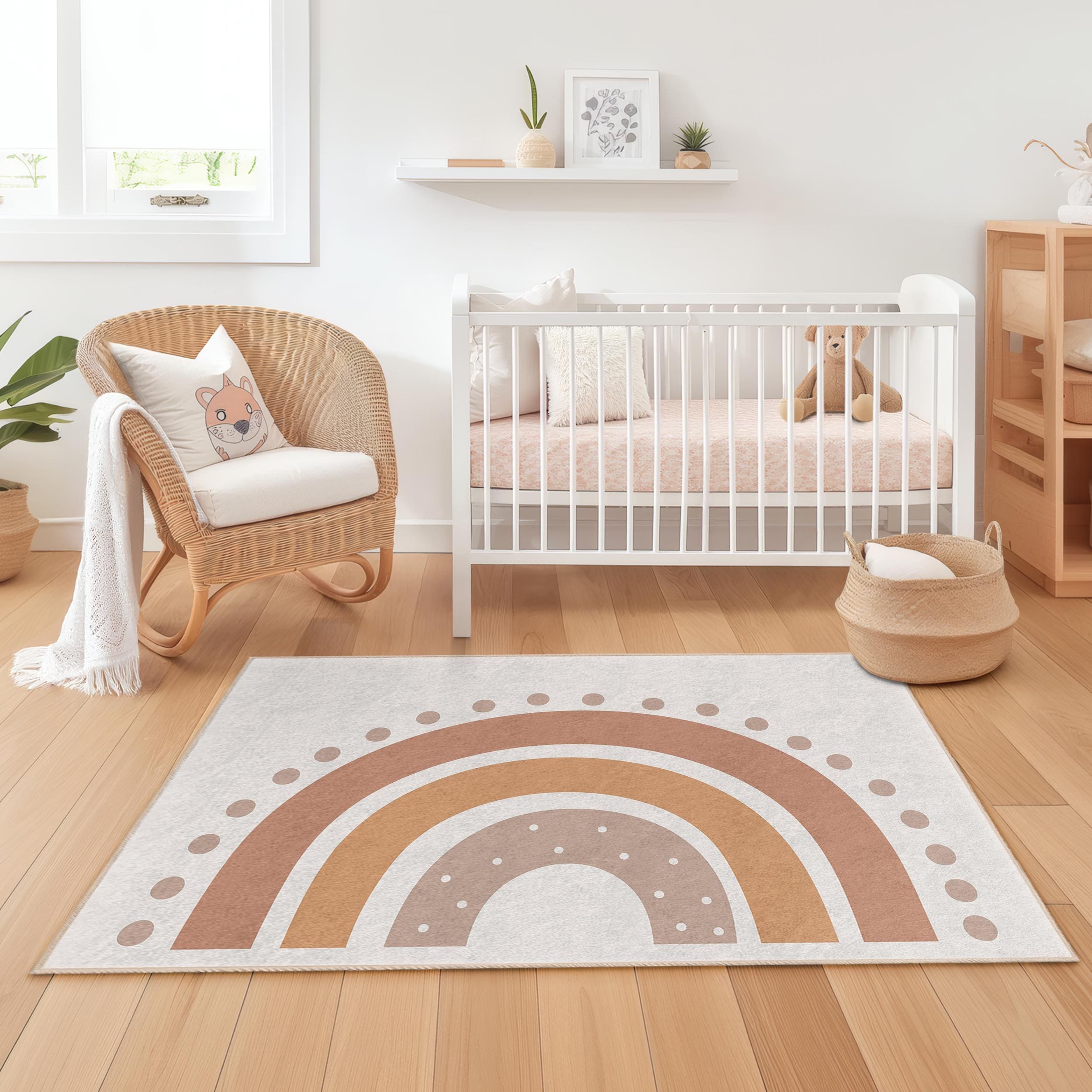 Tappeto per bambini arcobaleno multicolore 160x230cm