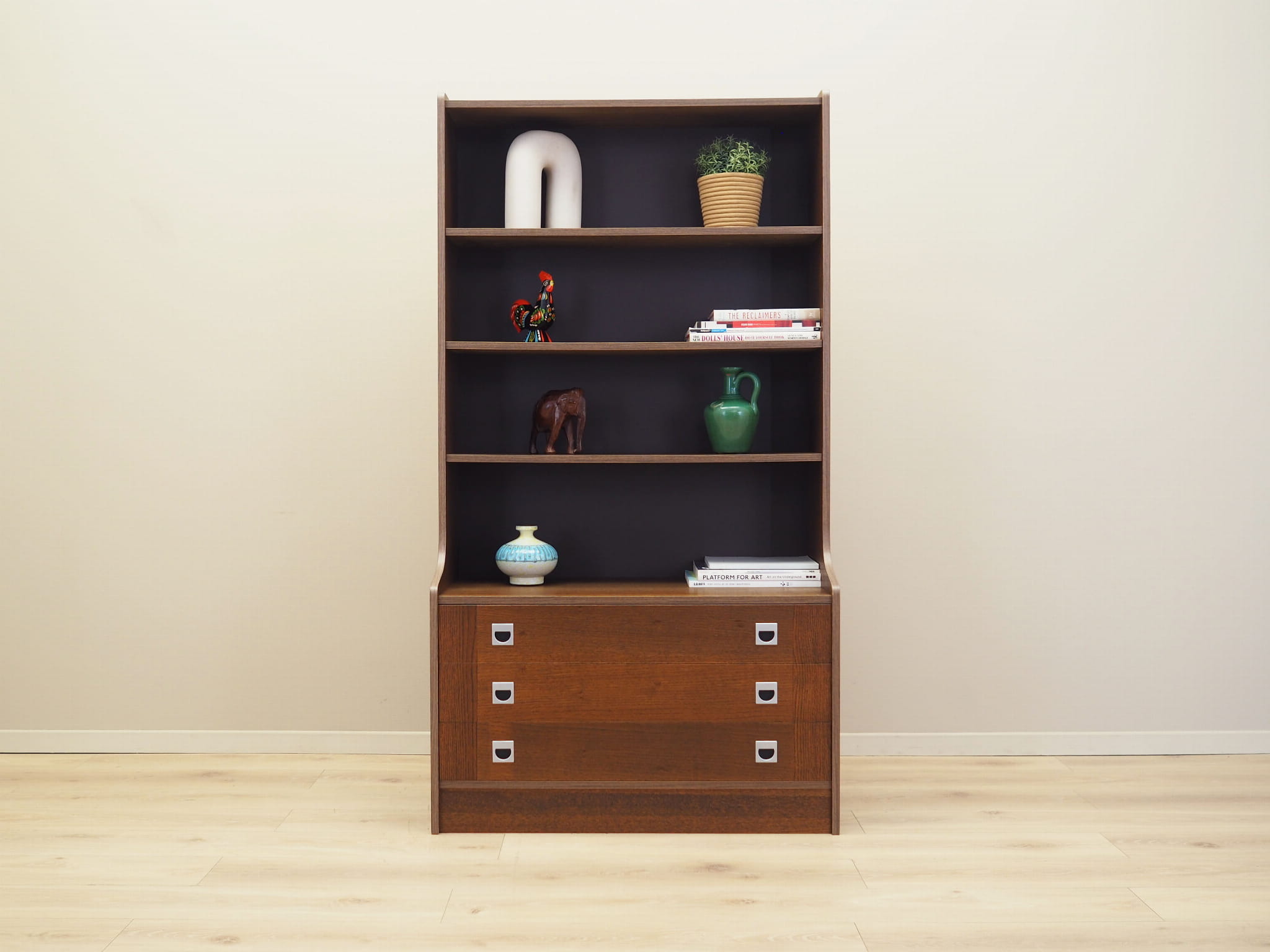 Bookshelf Wood Brown 1970s