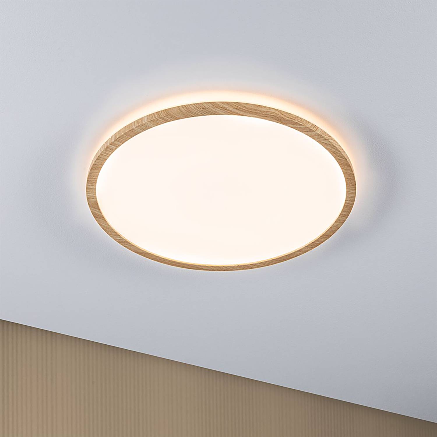 Atria Shine LED-Deckenleuchte Kunststoff Braun 42cm