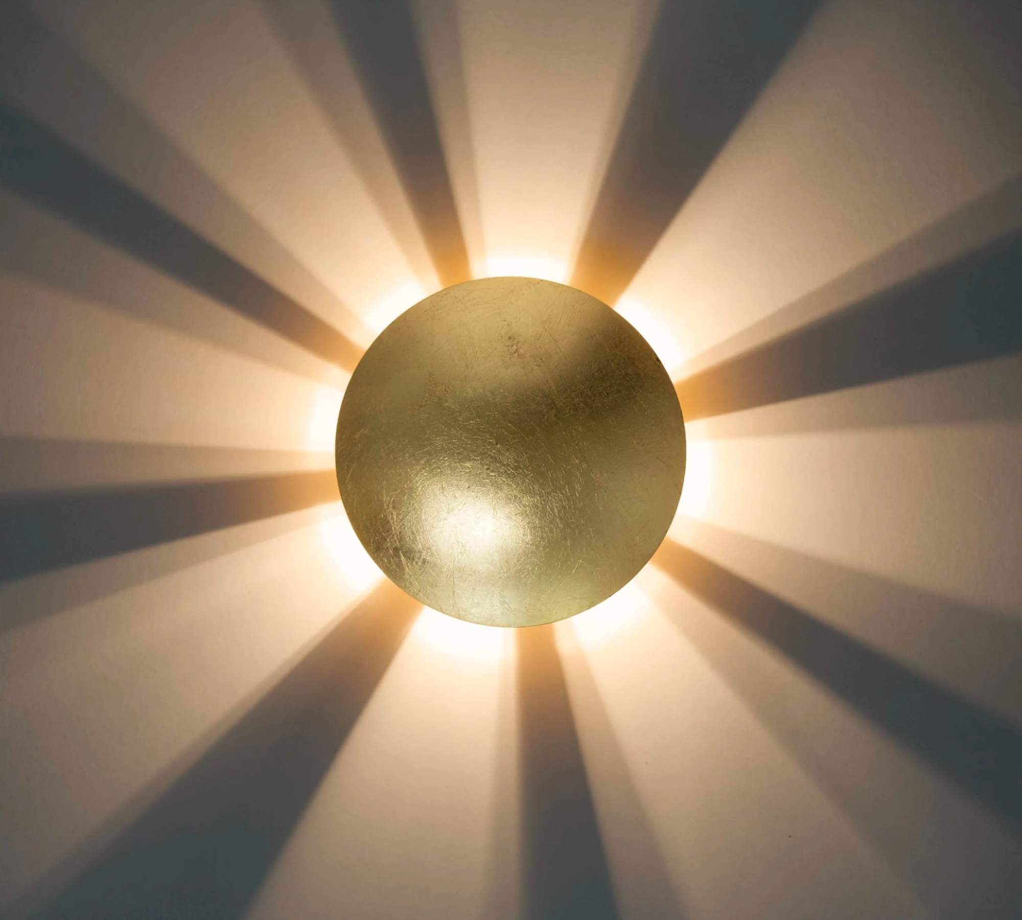 1-Flamed Wall Lamp Iron Gold