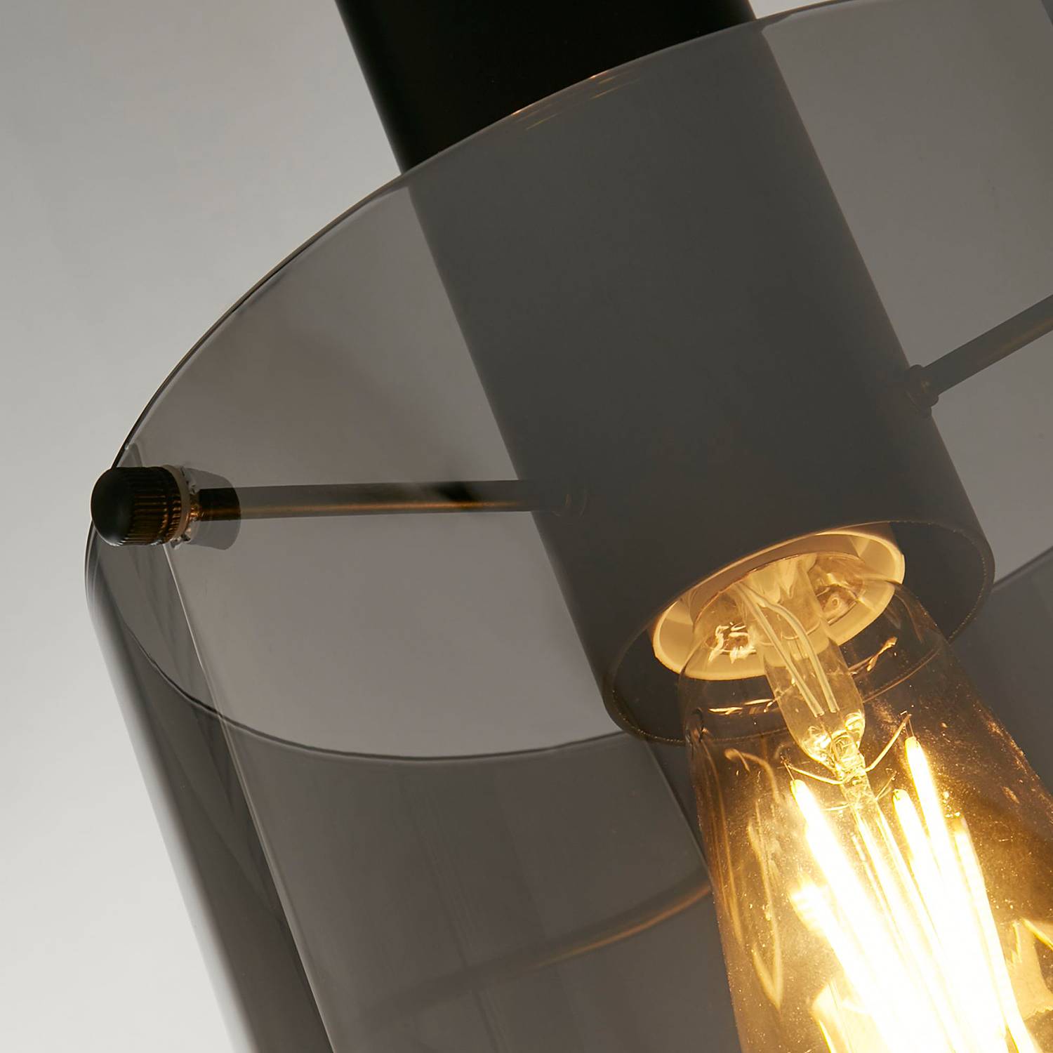Sweden Pendelleuchte Stahl Glas Schwarz