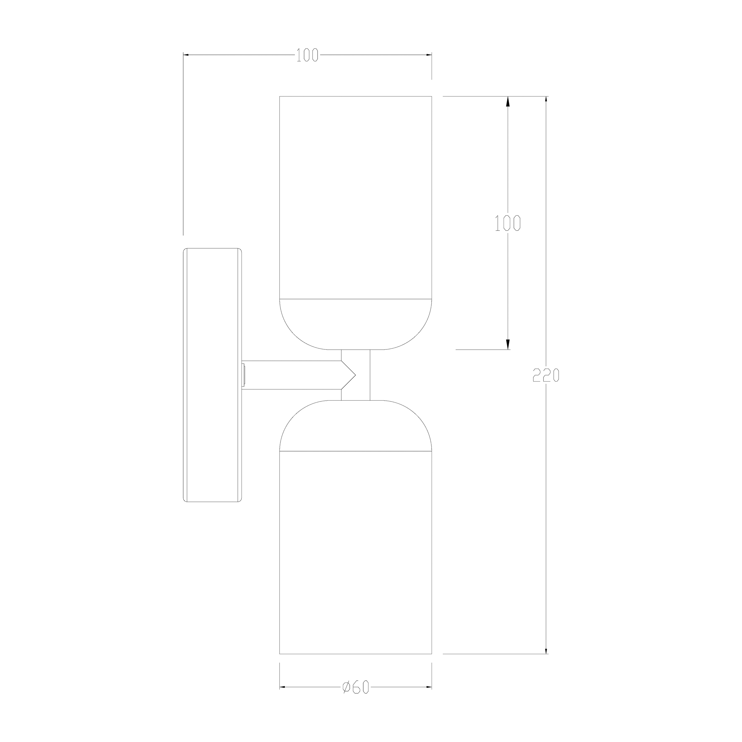 Nimi Akku-Wandleuchte 3-Stufen-Dimmer inkl. Fernbedienung