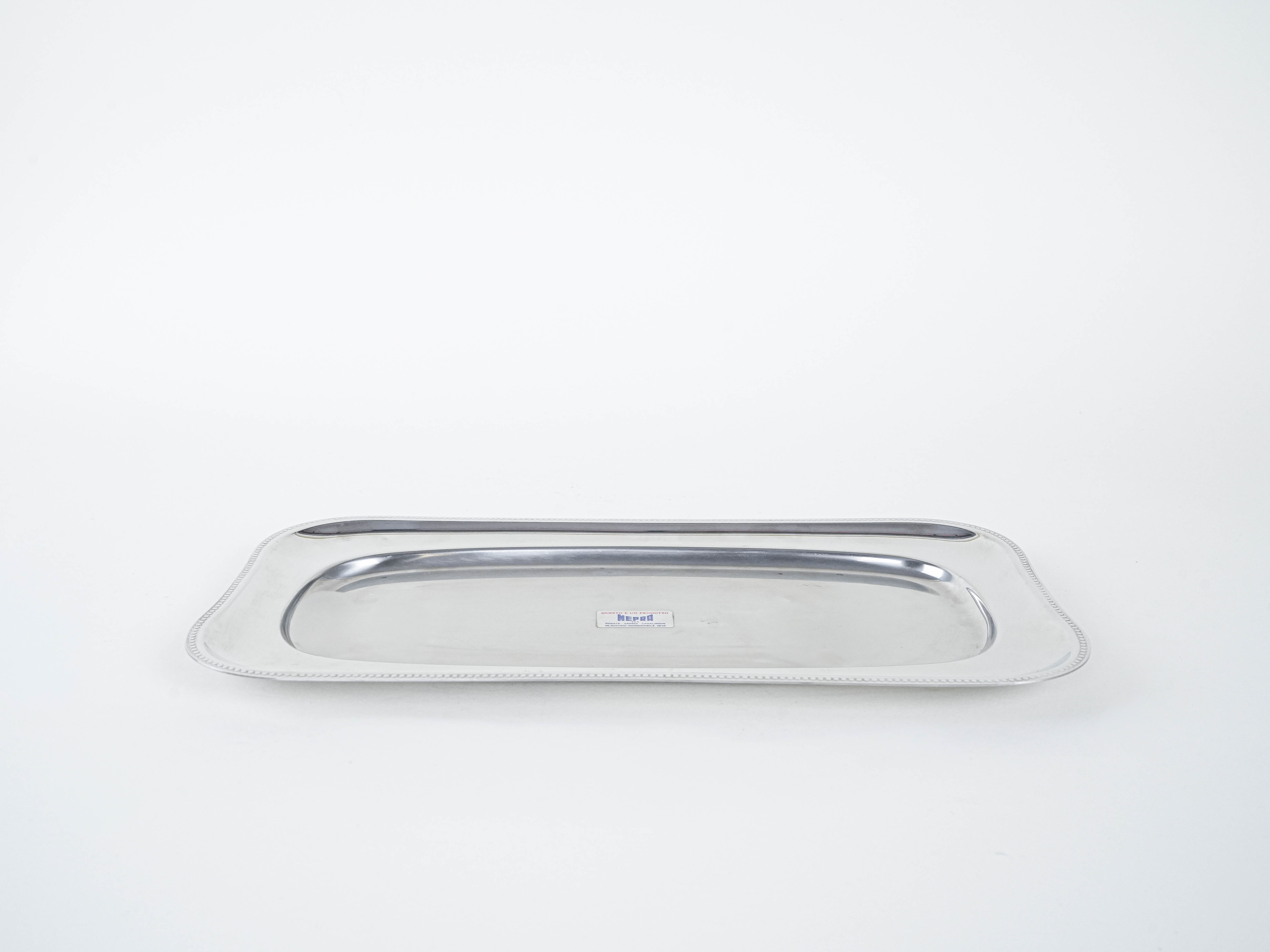 Stahltablett SIlber