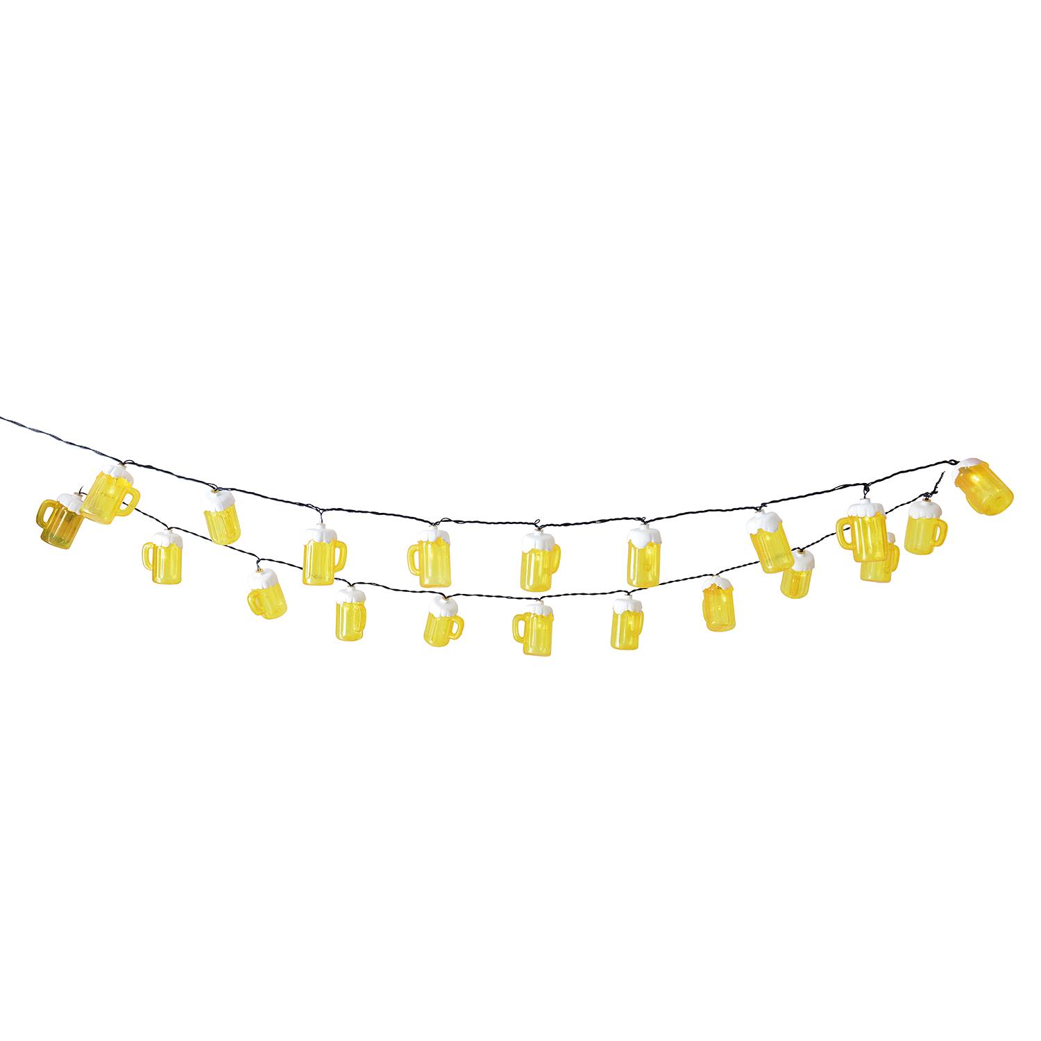 LED-Lichterkette Bierkrug Acrylglas 20-flammig