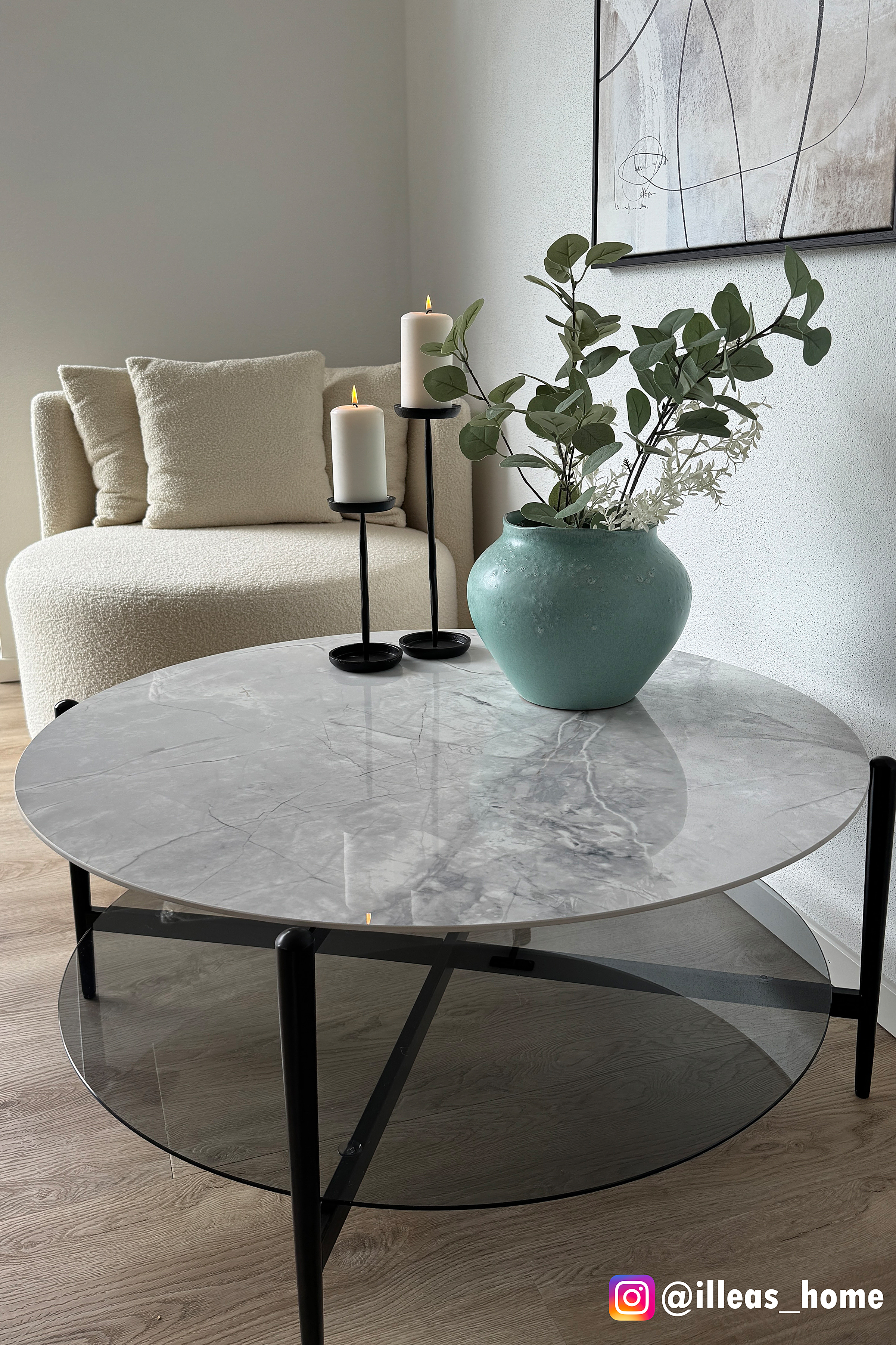 Coffee table HAYESTOWN ceramic marble white