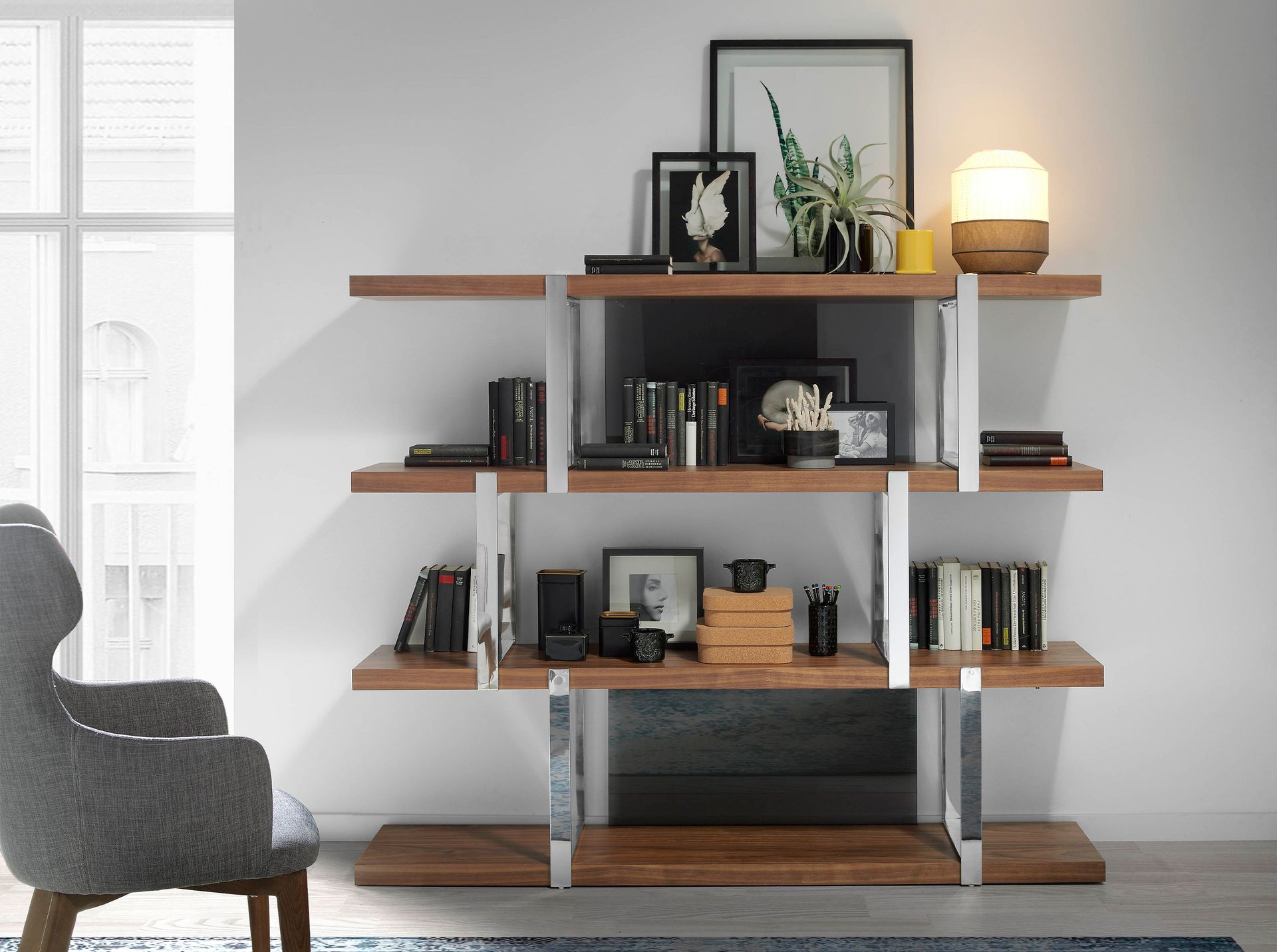 Bücherregal 3136 Glas Braun