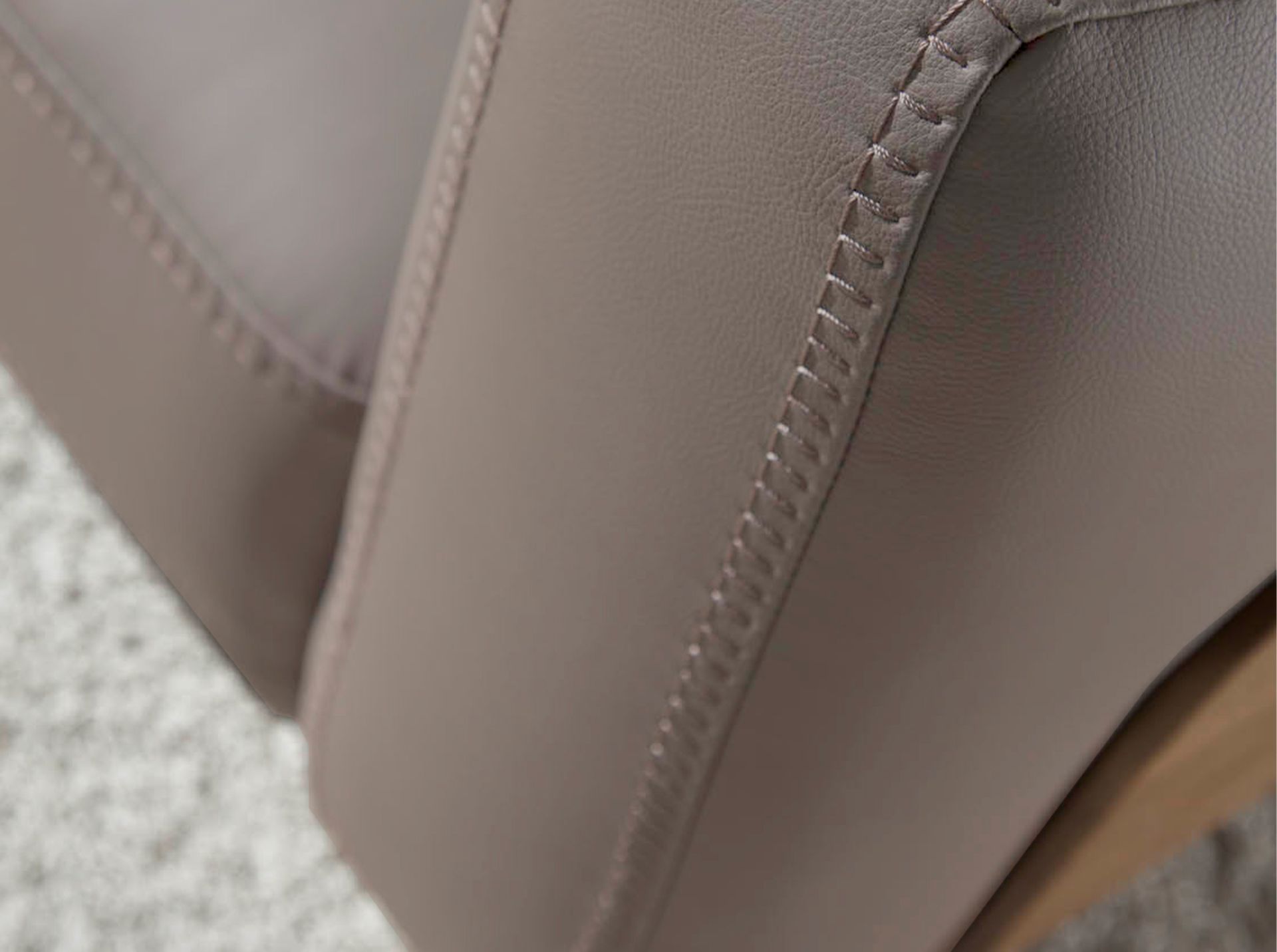 Sofa 2-Sitzer Leder Grau