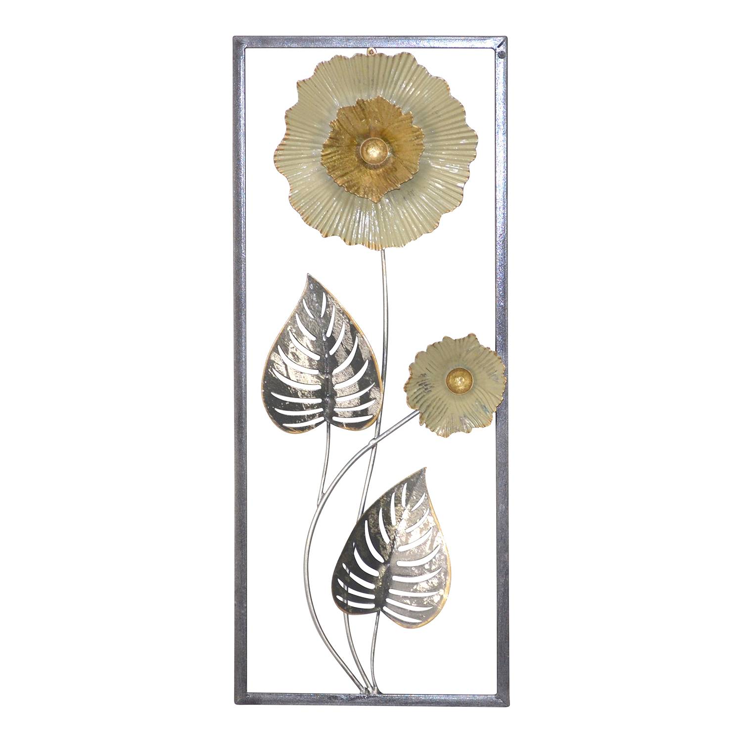 Wanddekoration Rena Eisen Silber / Creme