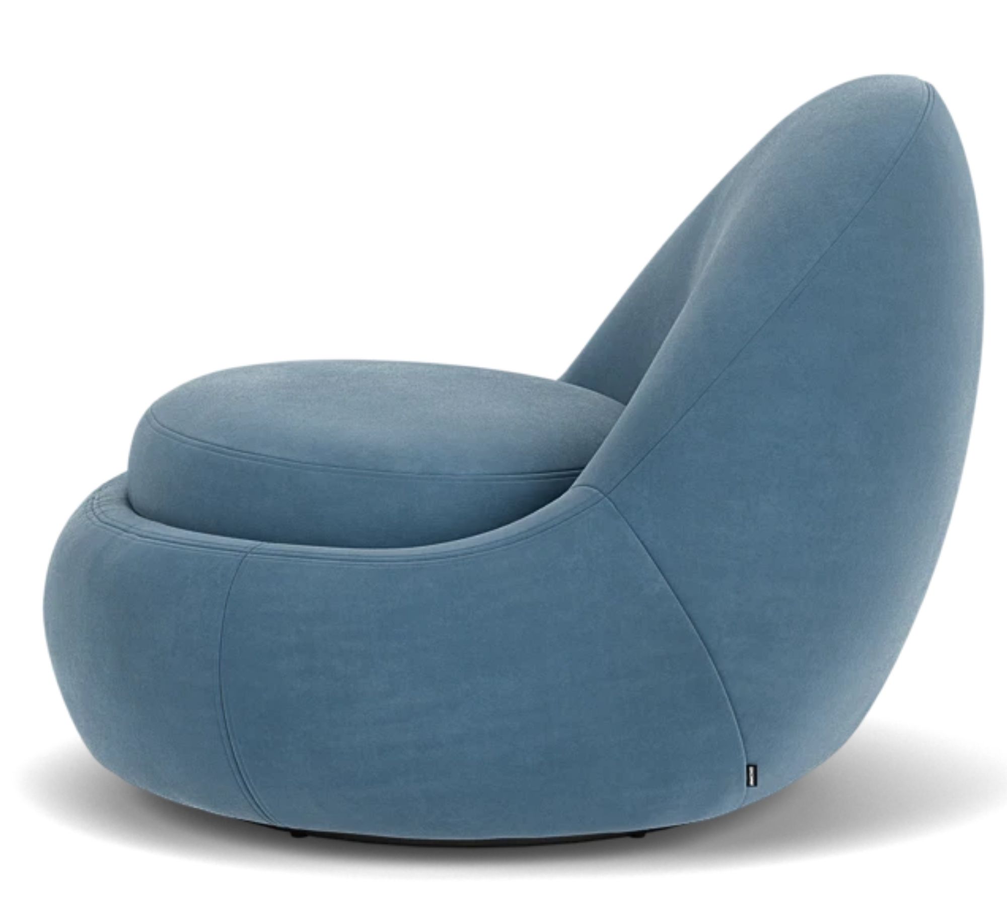 Babette Drehsessel Velour Lux Shadow Blue