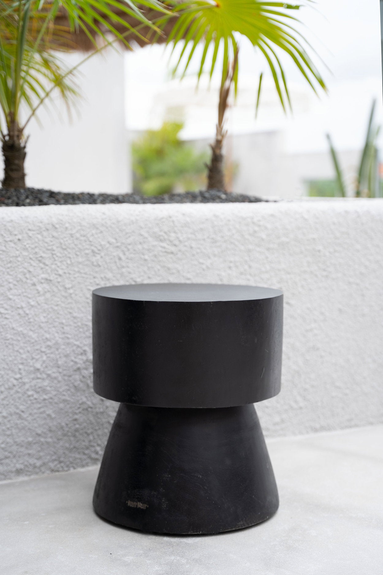 Der Warmi Hocker Schwarz ø40cm