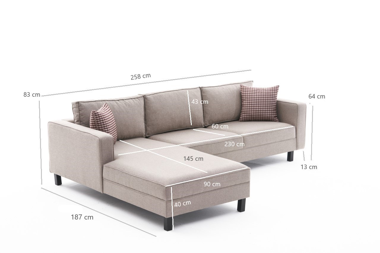 Kale Sofa Récamiere Links Creme