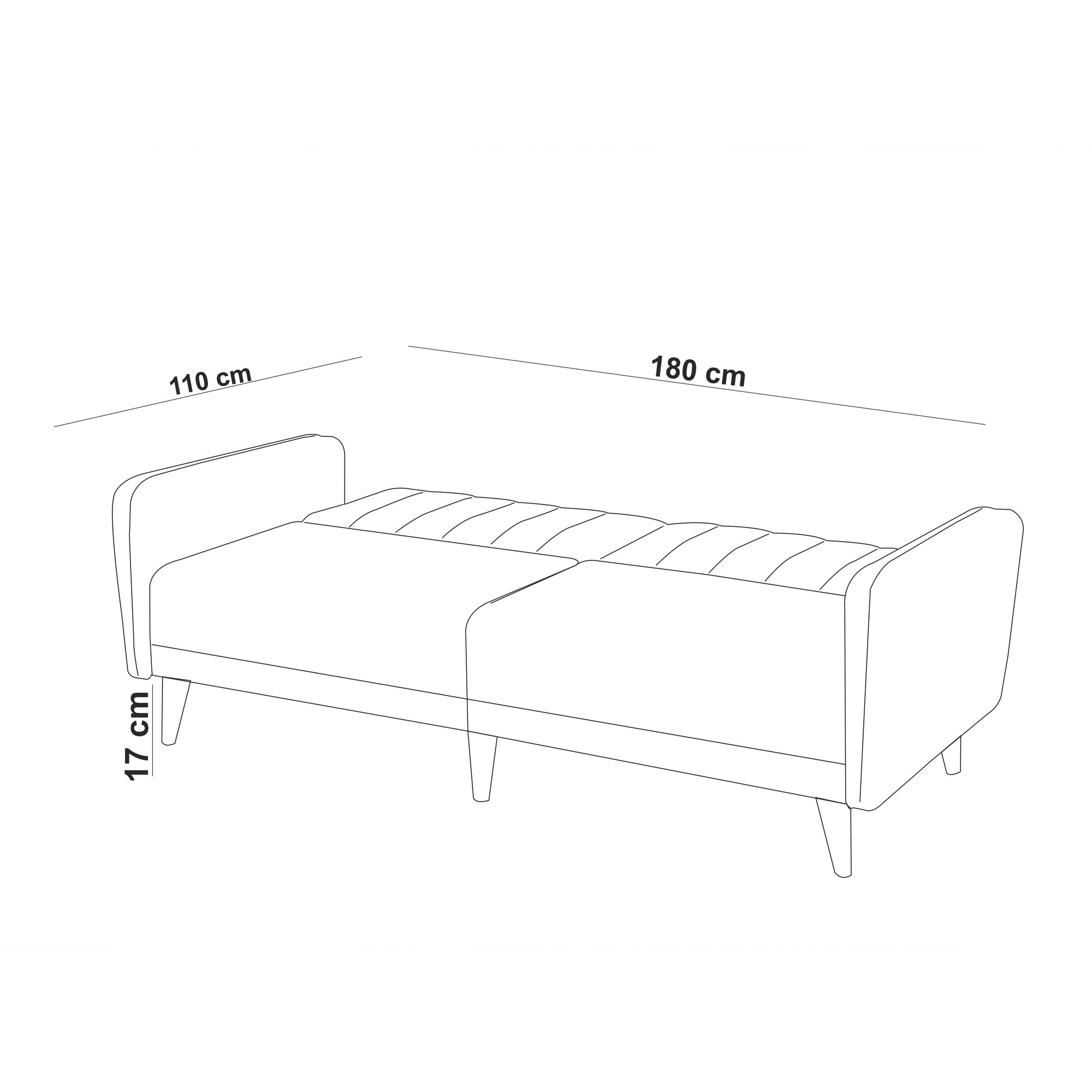 Aqua Schlafsofa Set Holz Grün