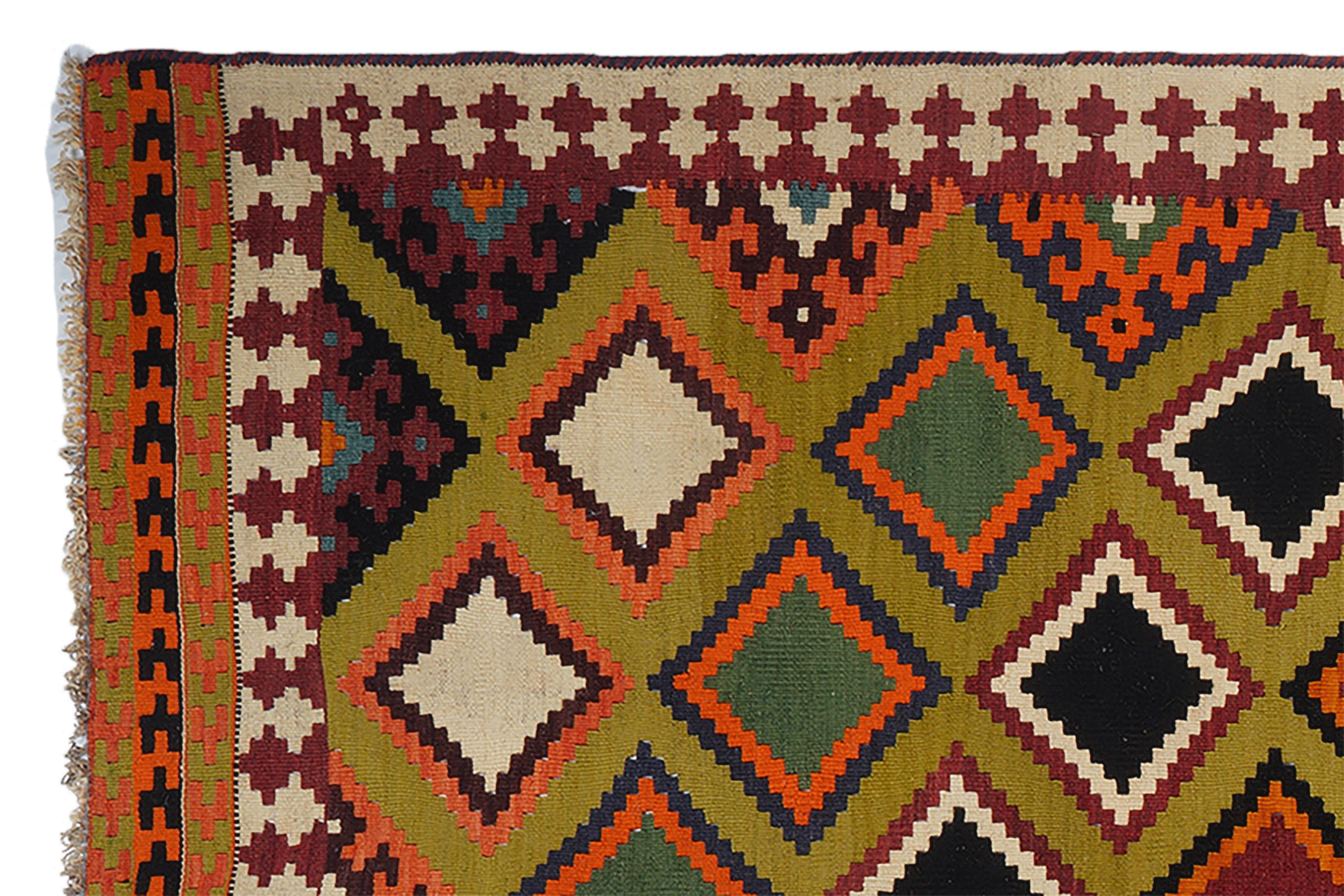 Kelim Gashgai Carpet Old Wool Multicolored