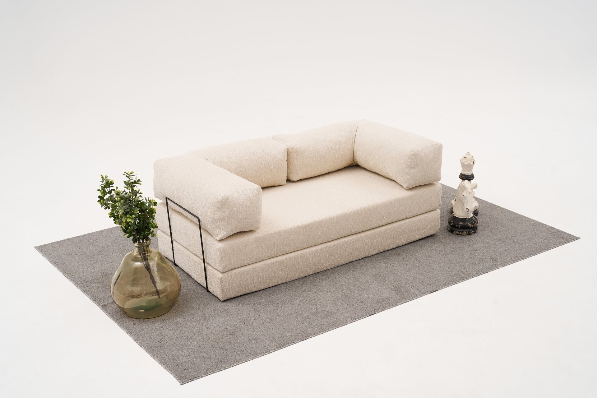 Comfort Schlafsofa 2-Sitzer Creme