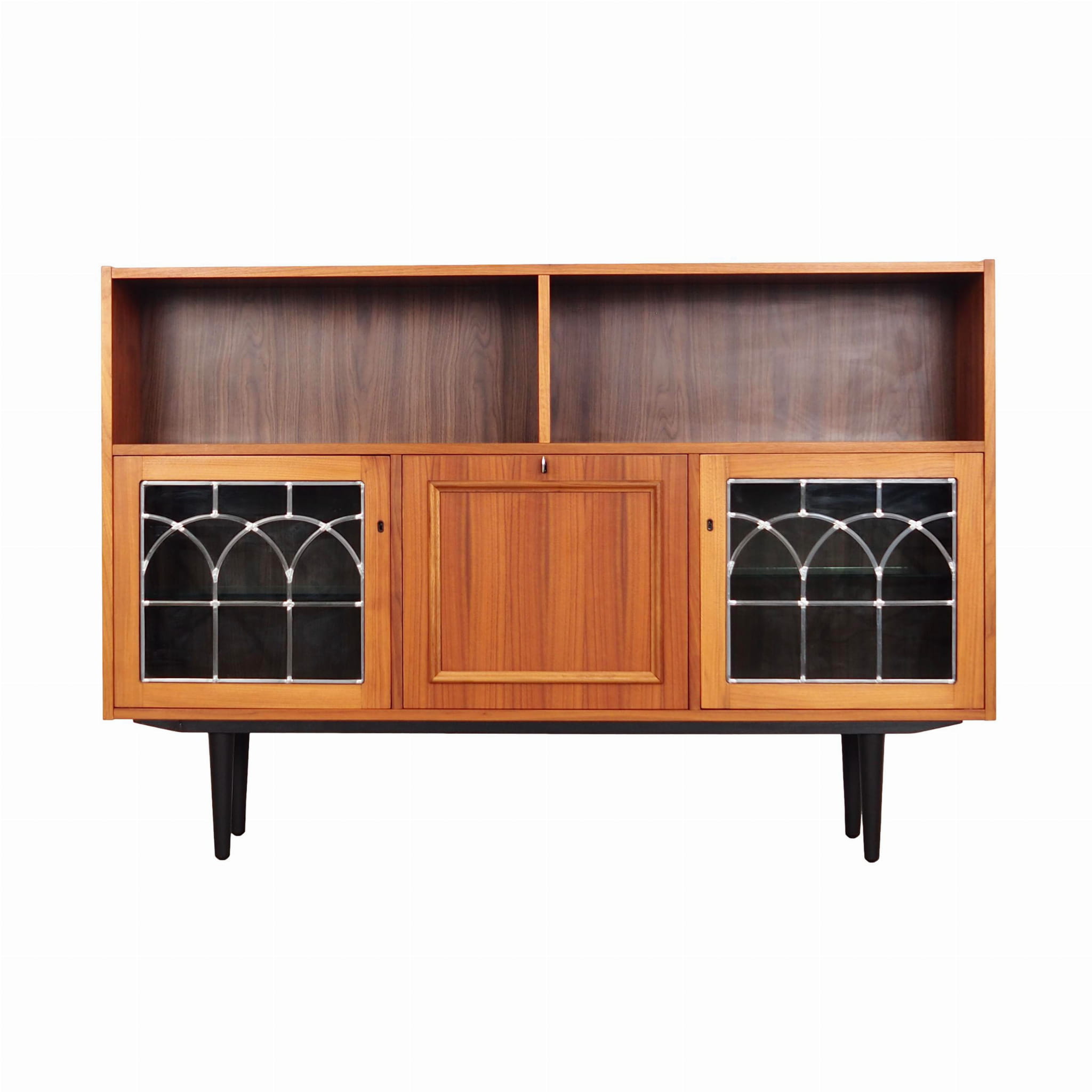 Vintage Bookshelf Wood Brown 1970s