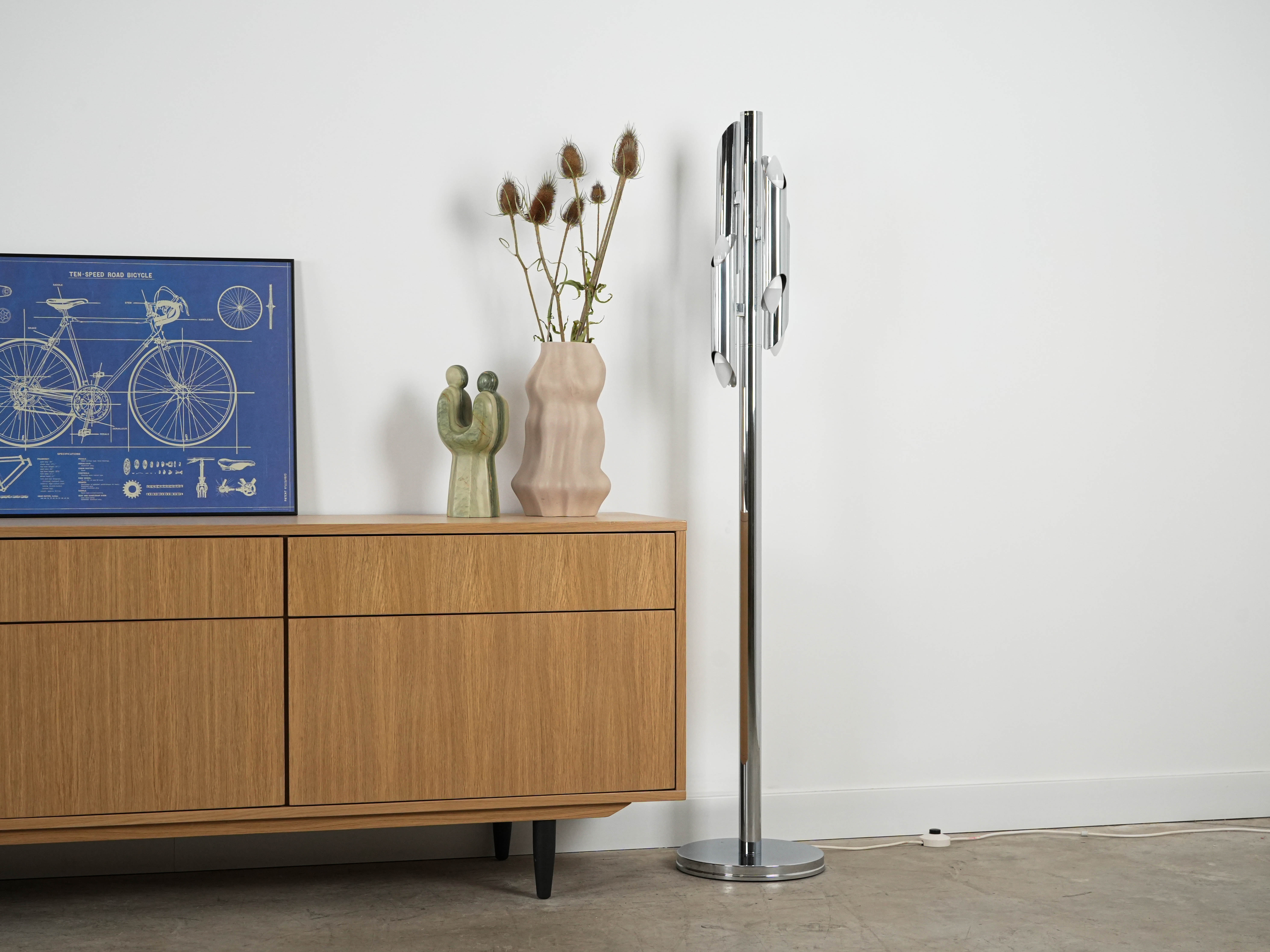Space Age floor lamp metal