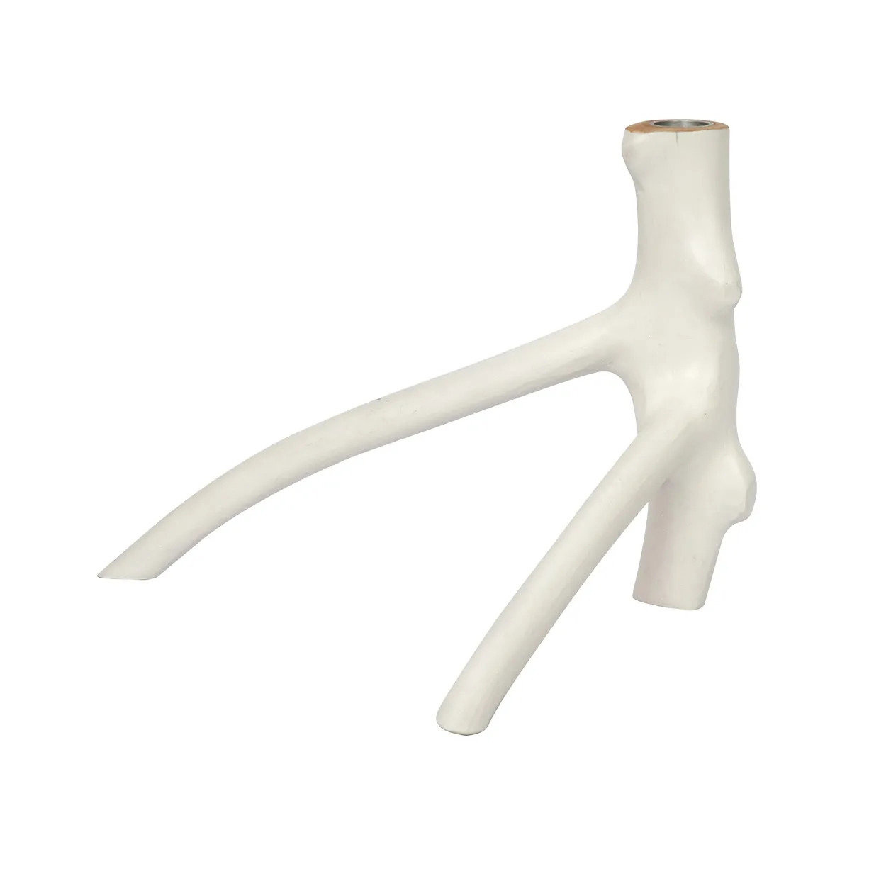 Triple Twig Candle Holder White