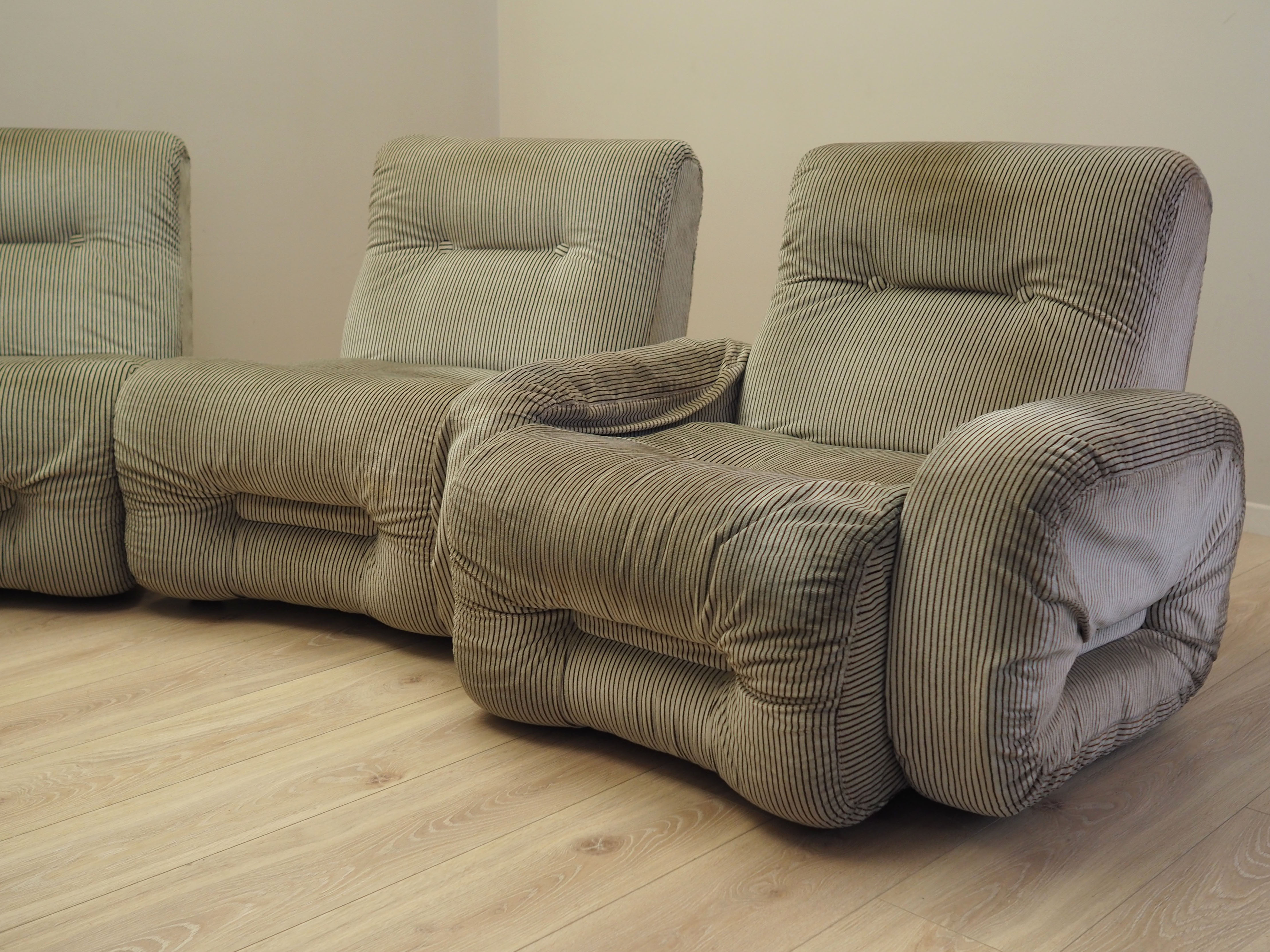 Modulares Sofa Grau 1960er Jahre