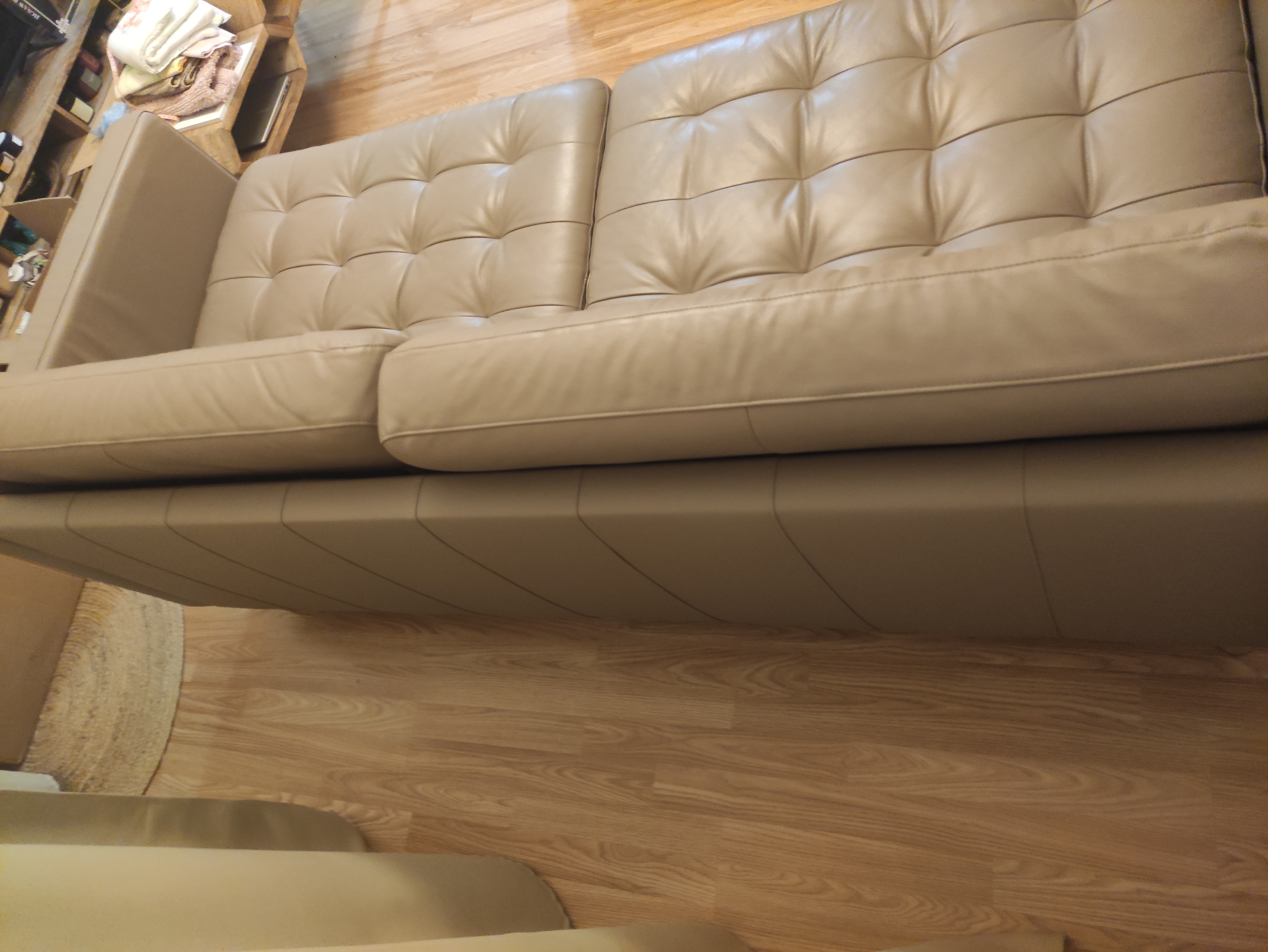 Landskrona Sofa 3-Sitzer Leder Beige