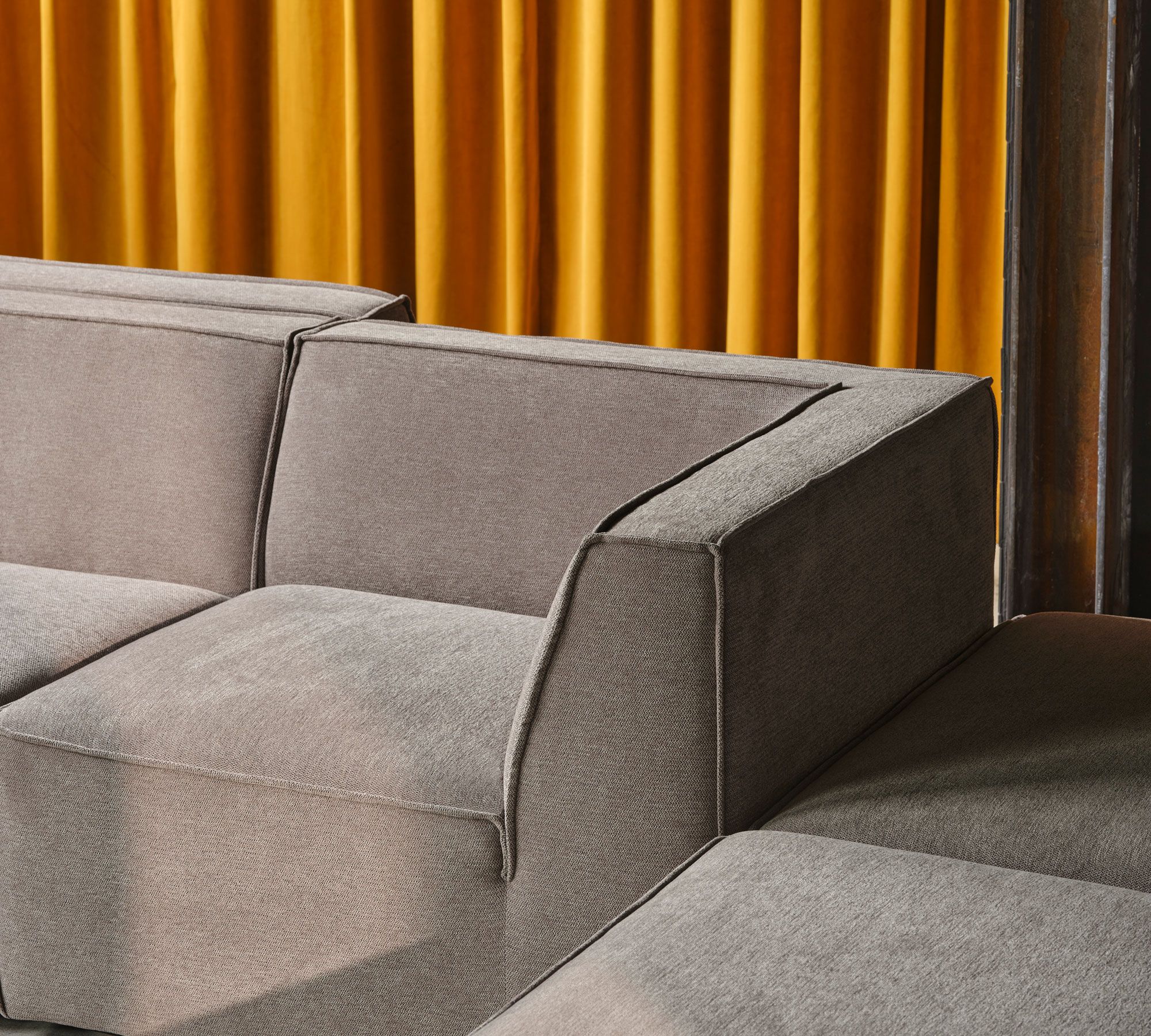 Dane 1-Sitzer Eckmodul Rechts Impression Greige