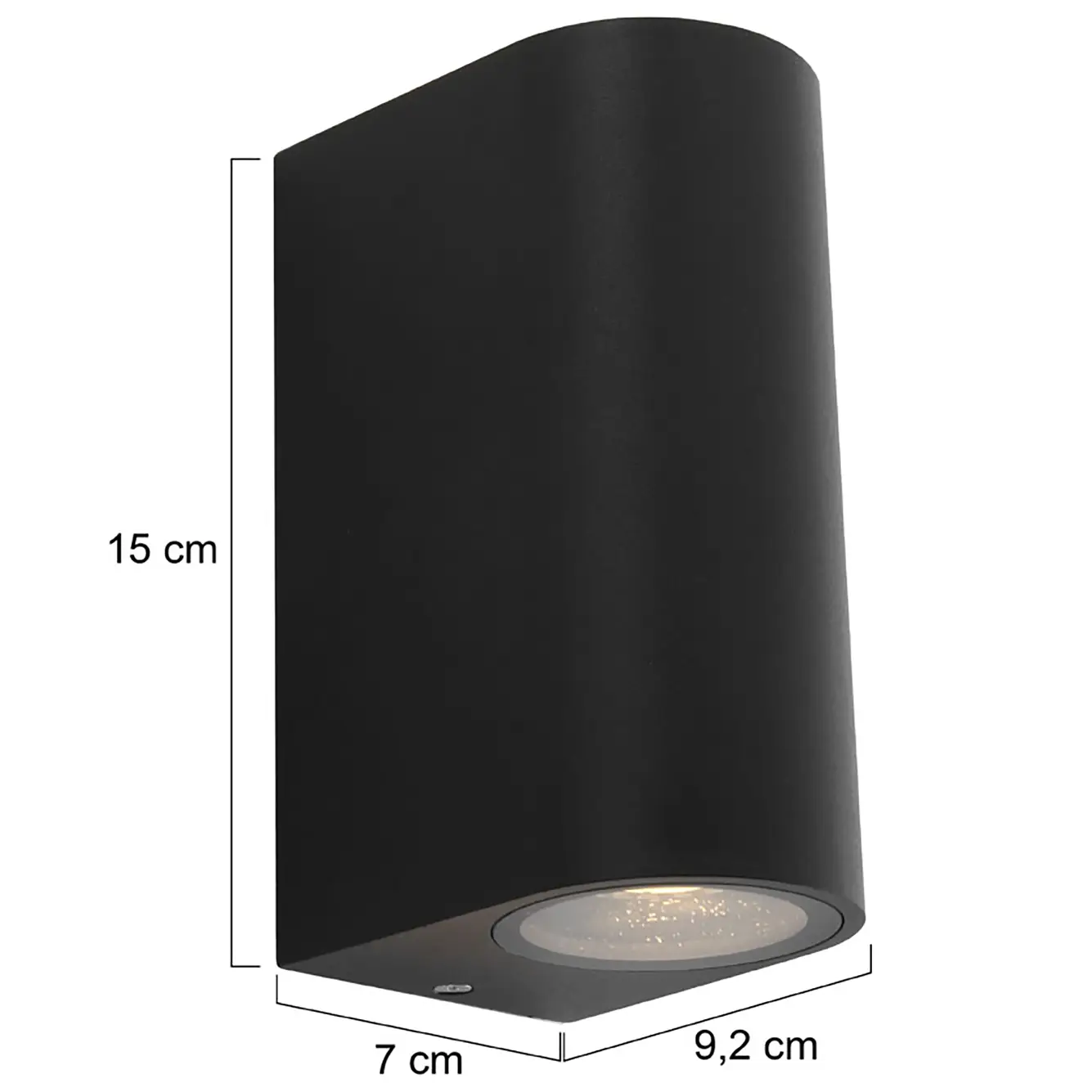 Outdoor Collection I LED-Wandleuchte 2-flammig Schwarz