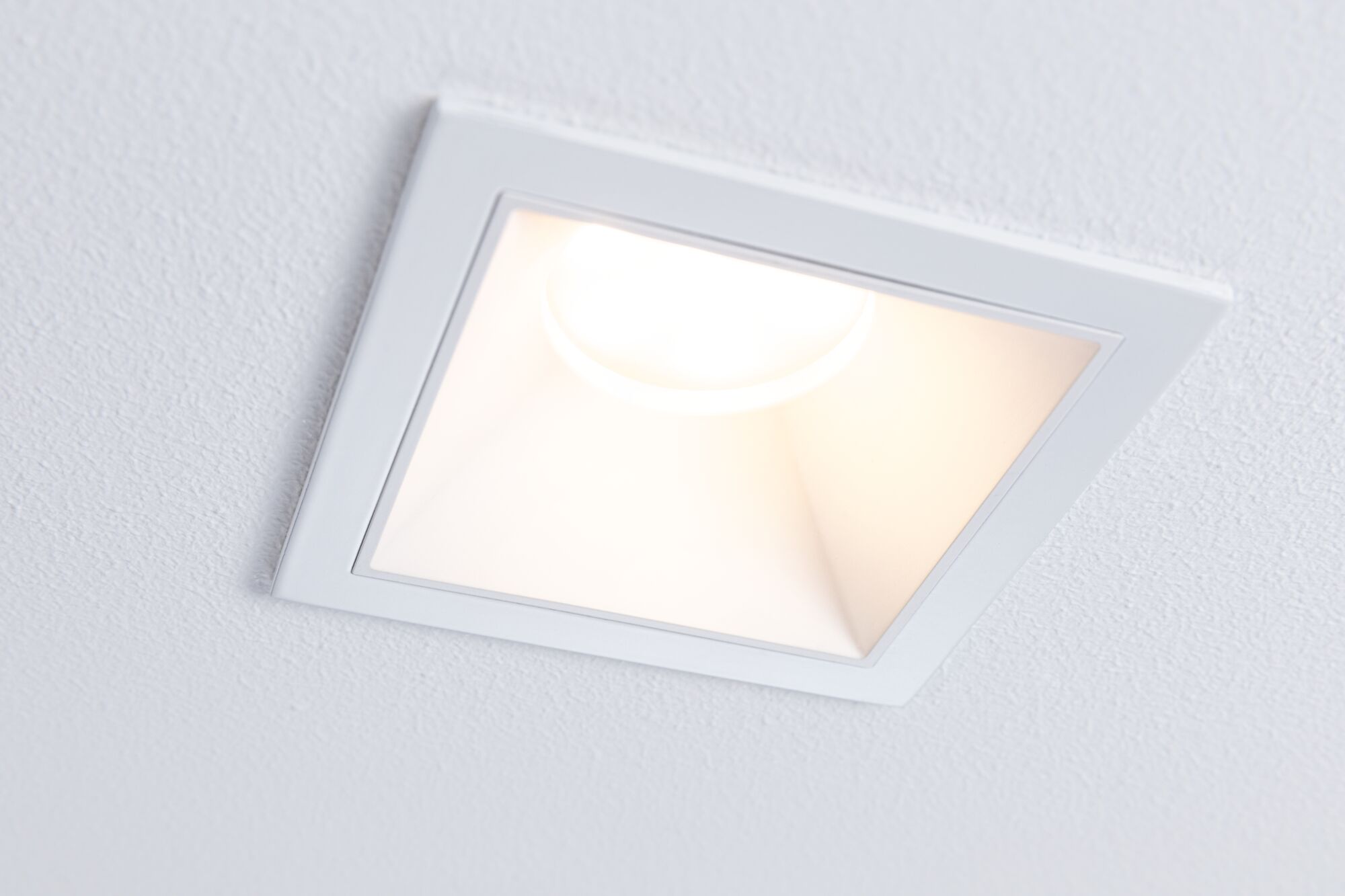 3x Recessed spotlight Cole Coin Square White
