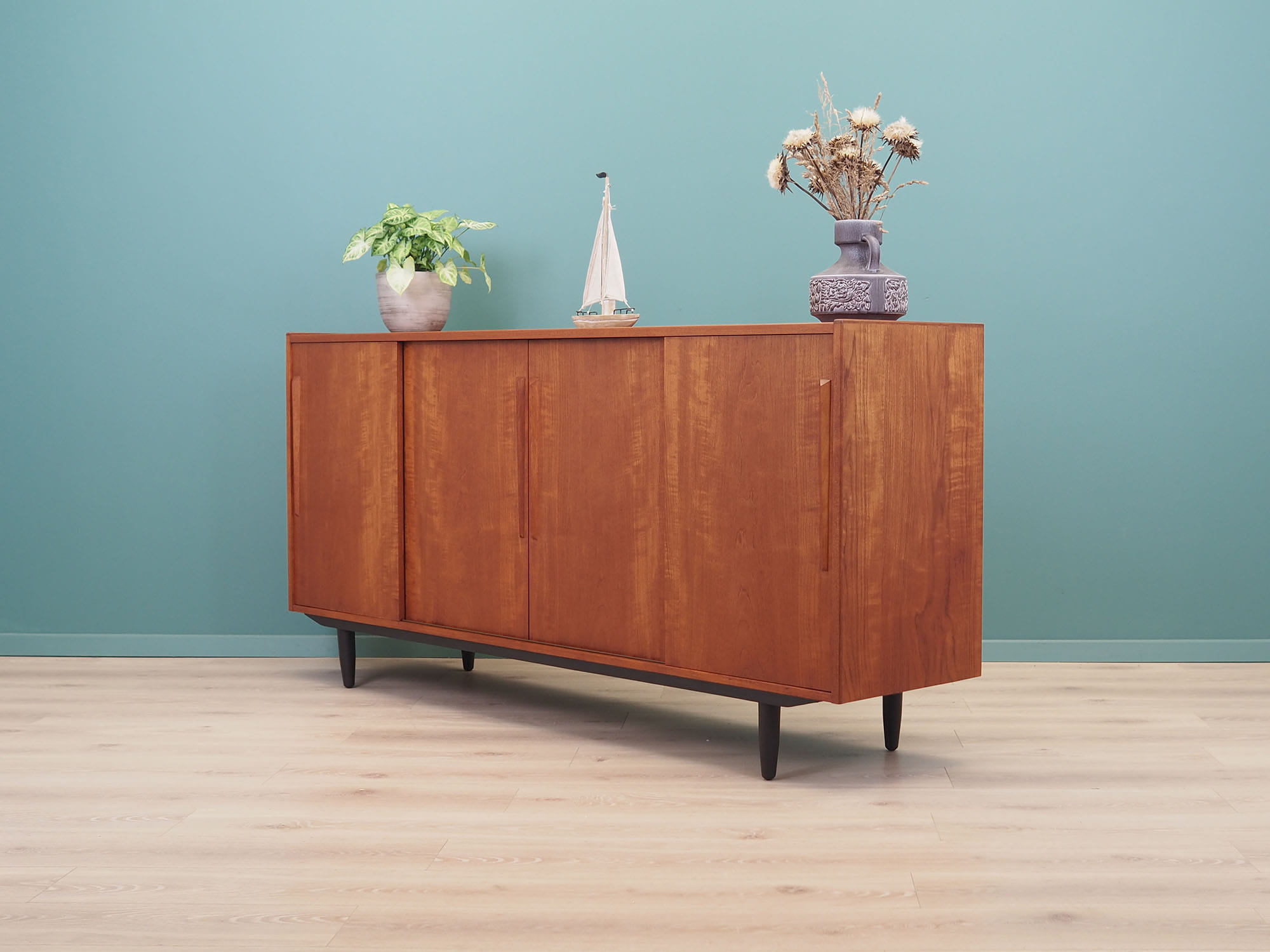 Vintage Sideboard Teakholz Braun 1960er Jahre