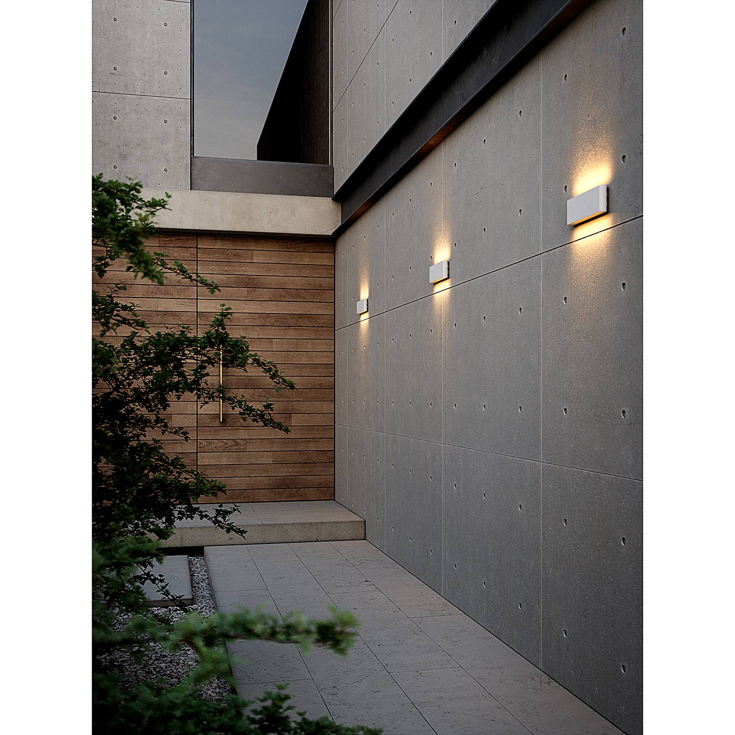 Kinver Wandleuchte Aluminium Glas 1-flammig