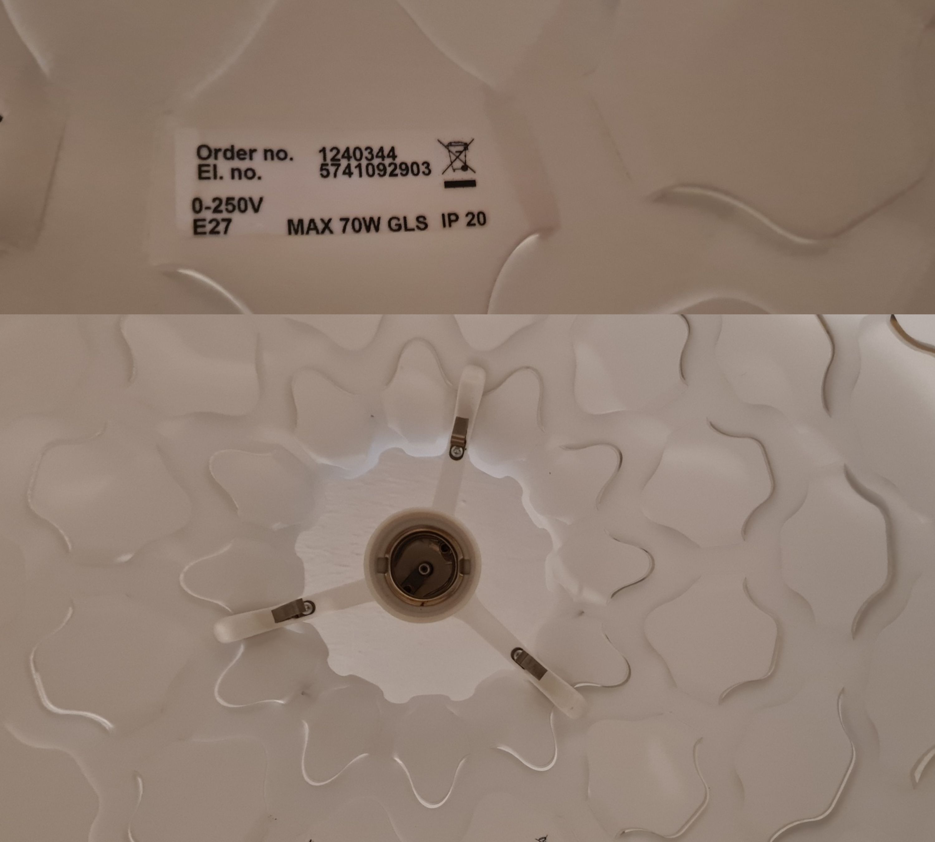 LC Shutters Pendelleuchte Metall Weiß