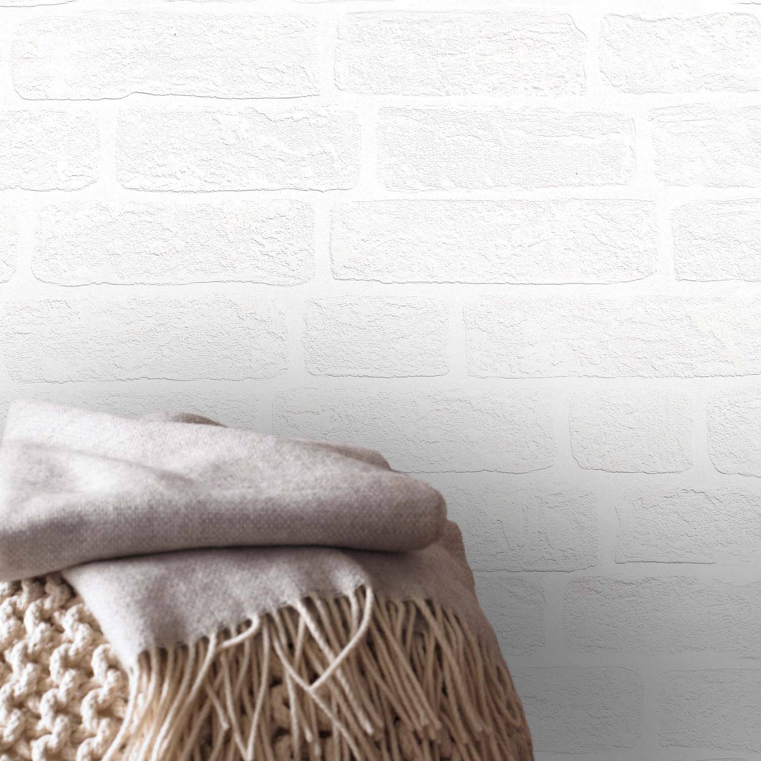 Vliestapete Steine Vlies Weiß