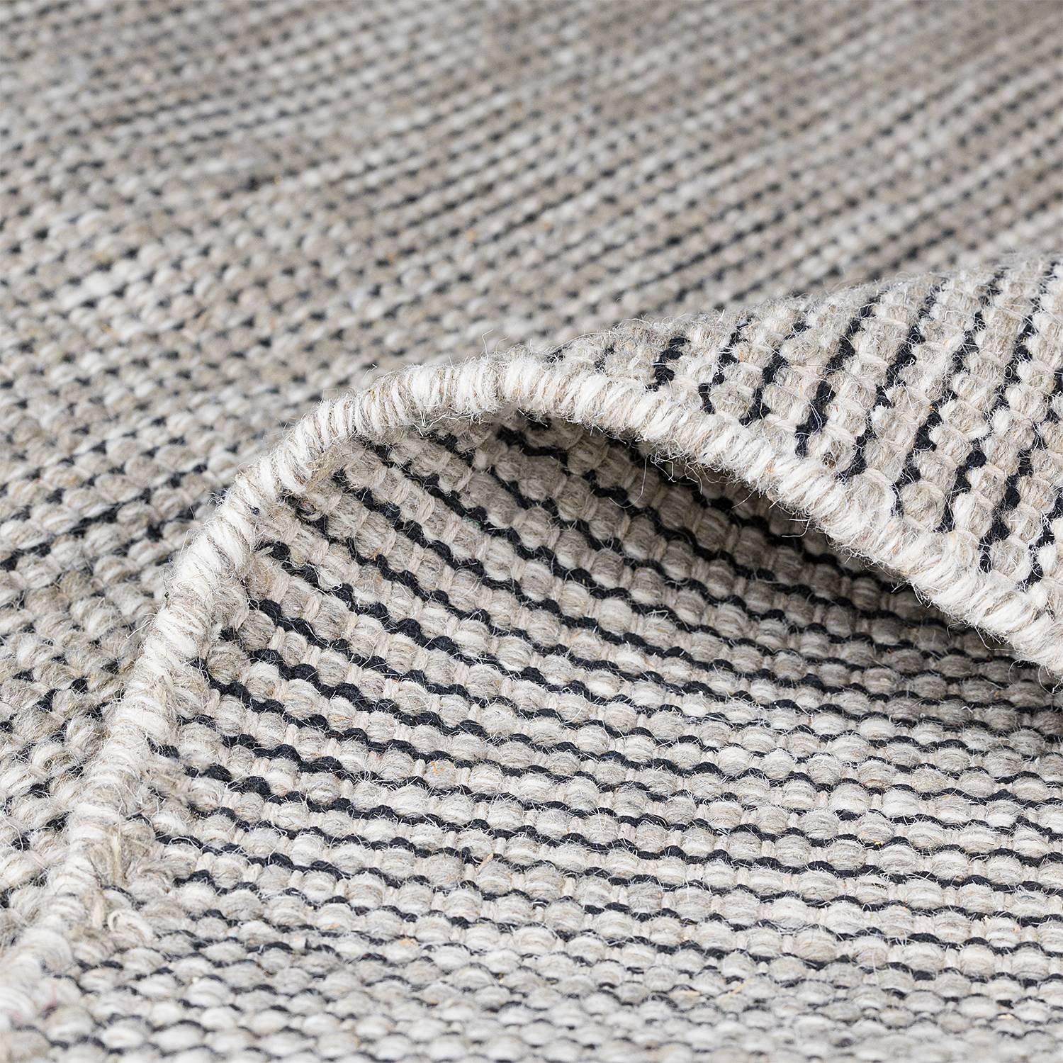 Kurzflorteppich Aisha Baumwolle Beige