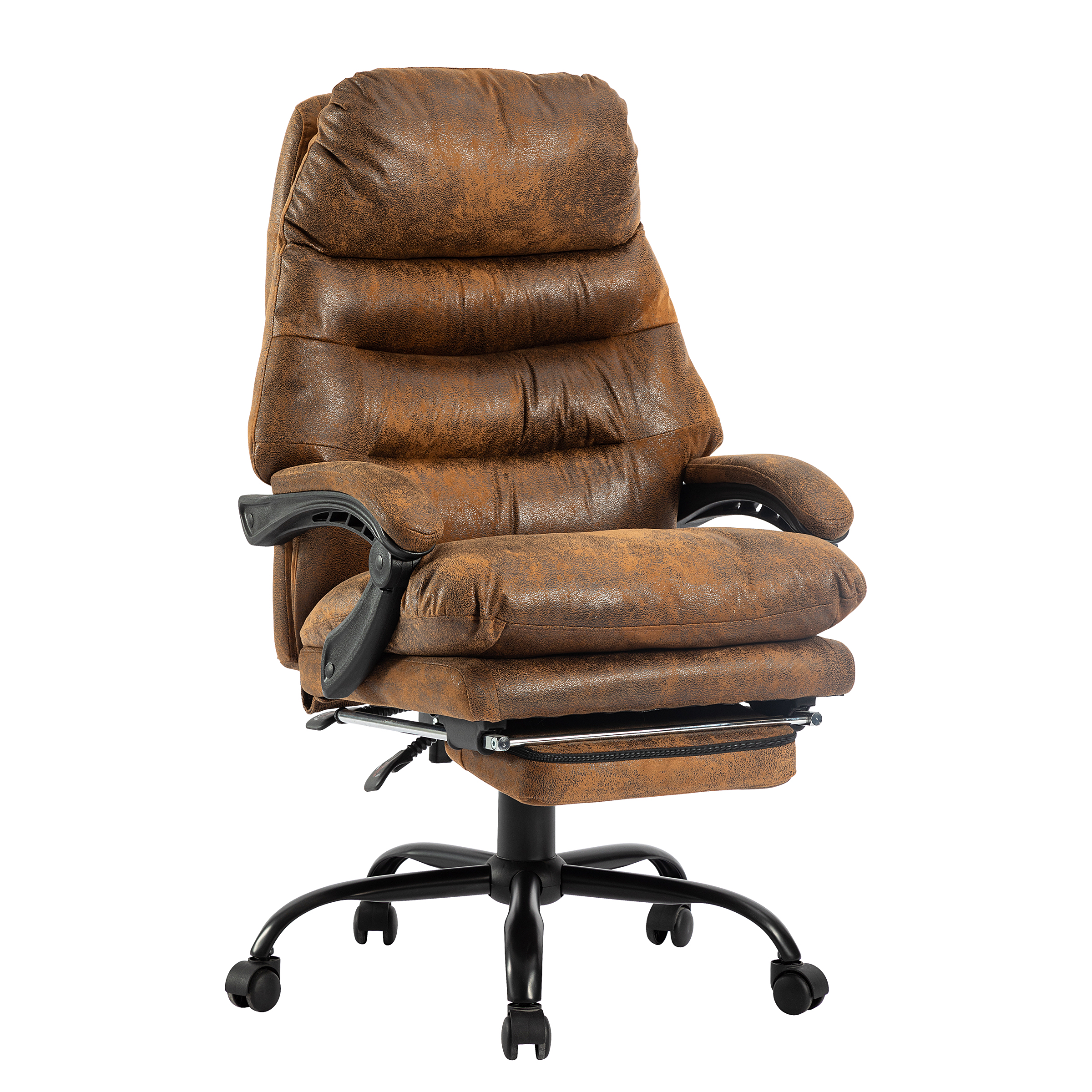 Edun Bürodrehstuhl Antiklederlook Braun